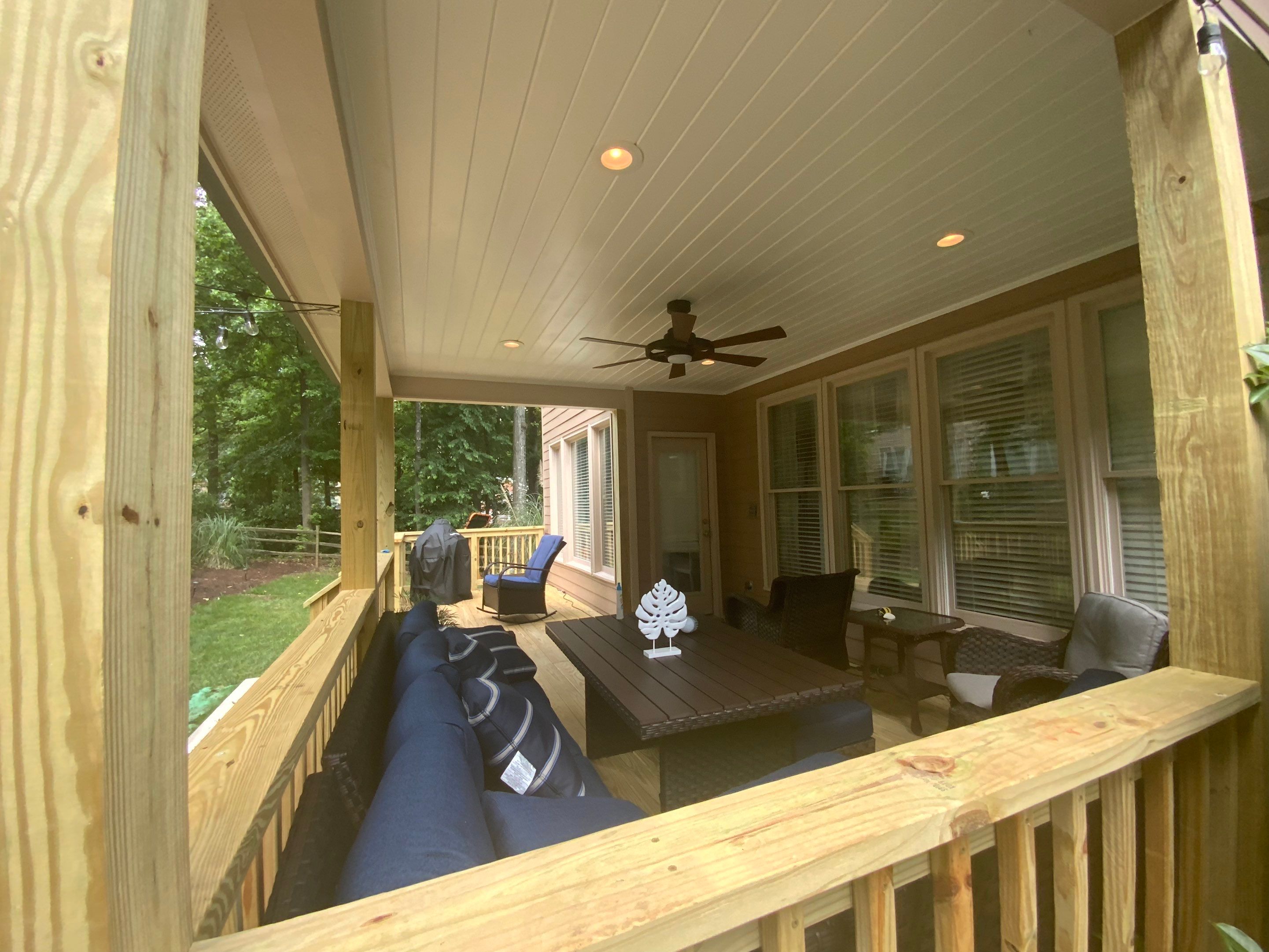 Custom Wooden Deck and Covered Porch Addition in Kennesaw by Swift Home Renovations