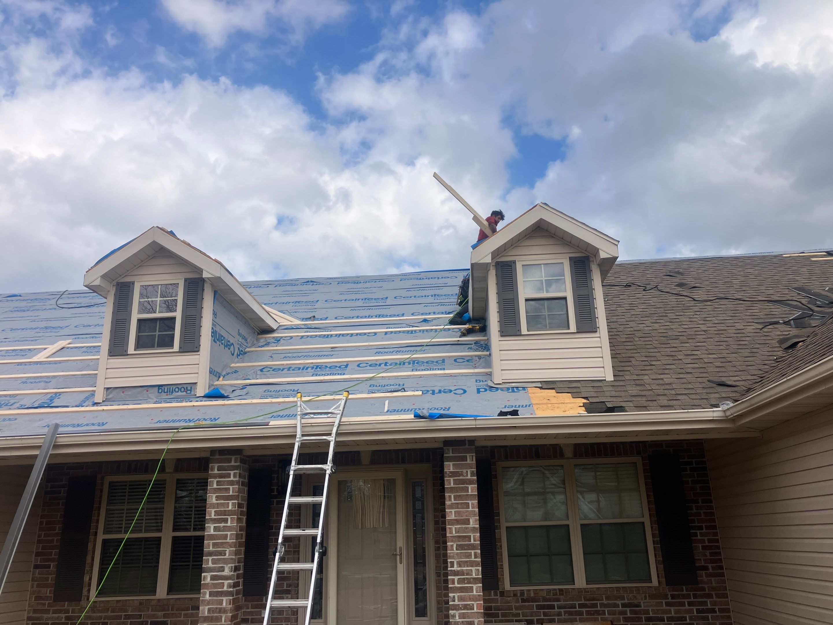 Residential Roofing Install - M Rib Exposed Fastener - Color Charcoal  by Titan Commercial & Residential Roofing 