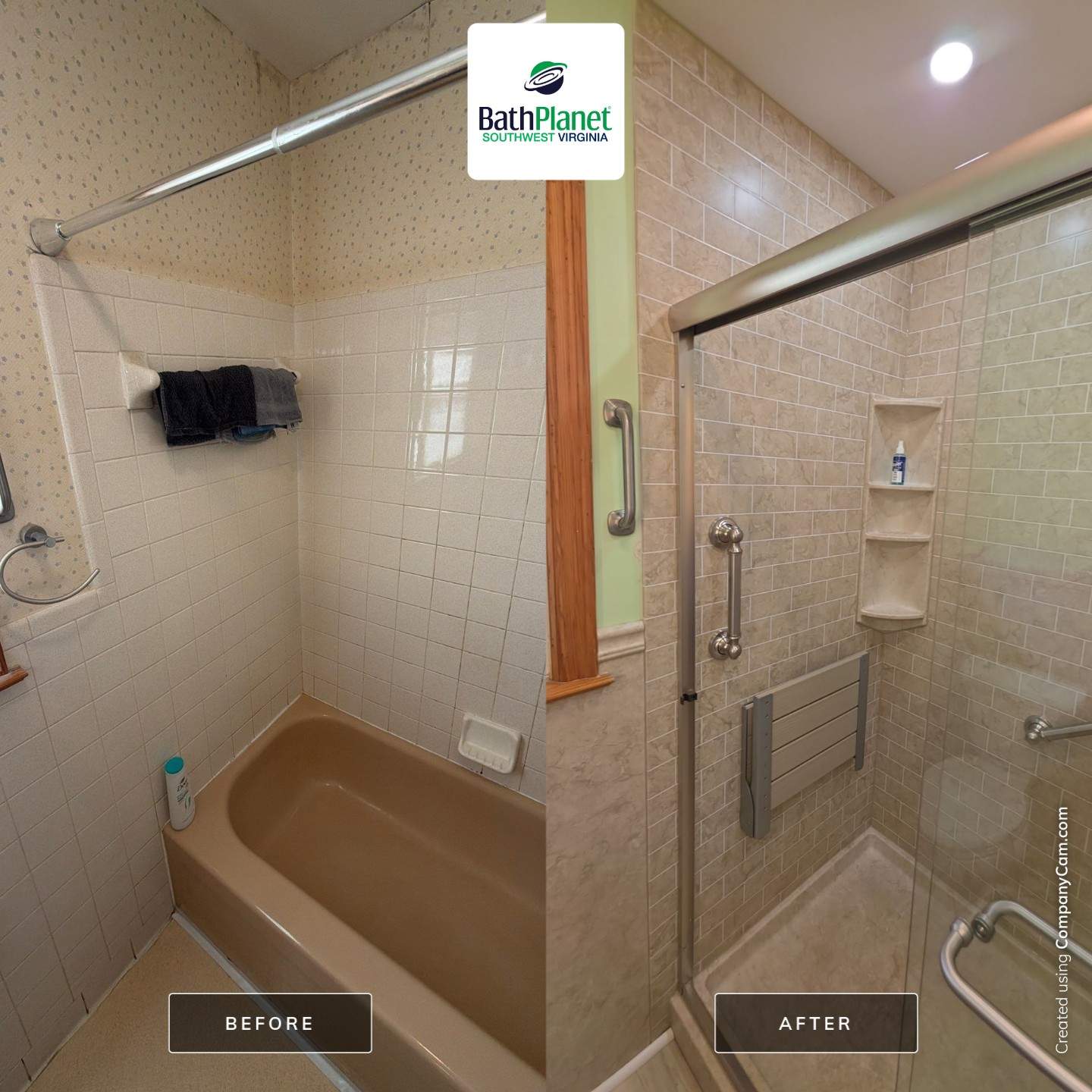 Tub to Shower Remodel by BathPlanet SW Virginia