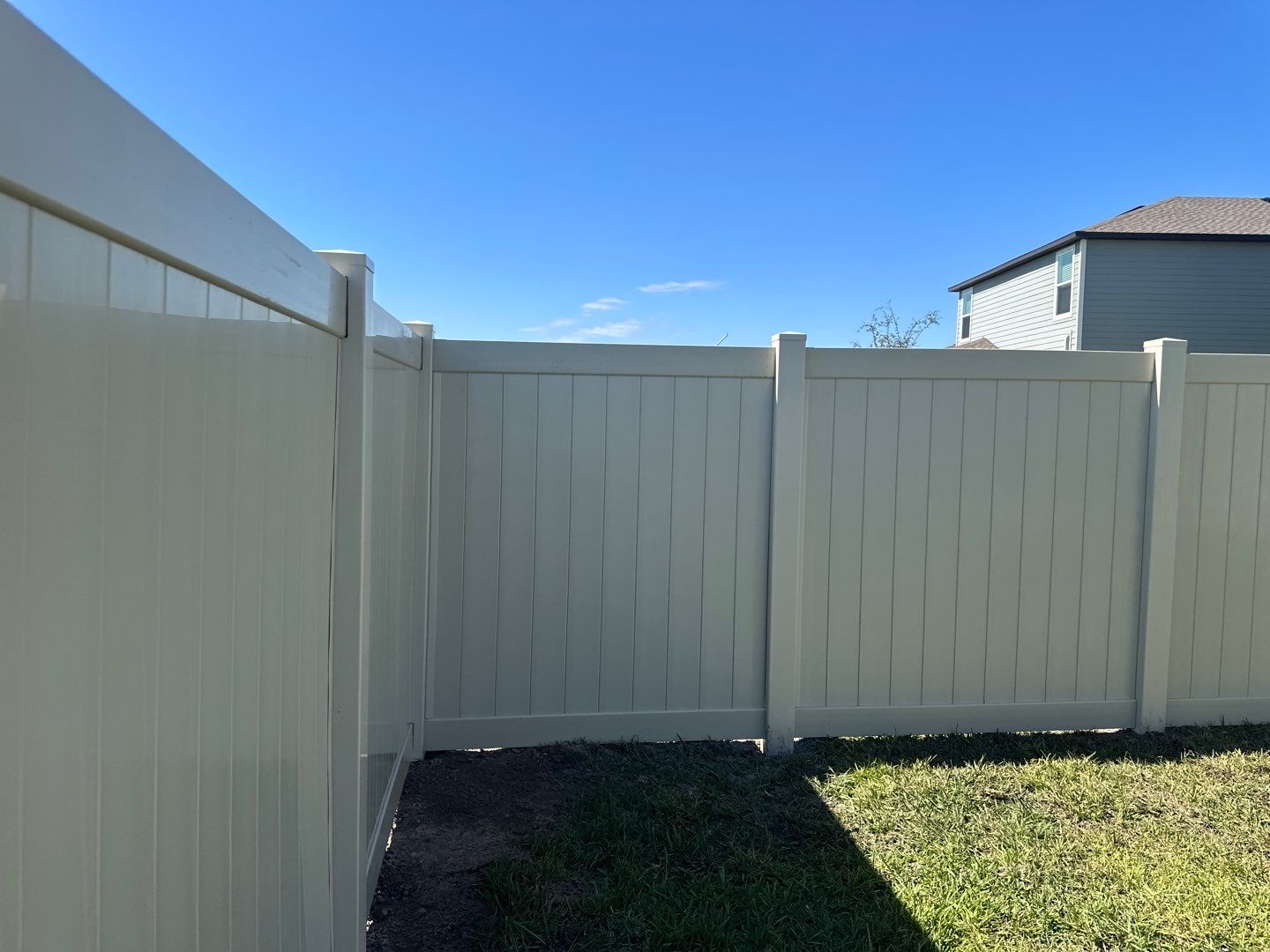 Vinyl Fence Installation using 6ft Tan Vinyl Privacy Fence by Asap fence and gates, LLC