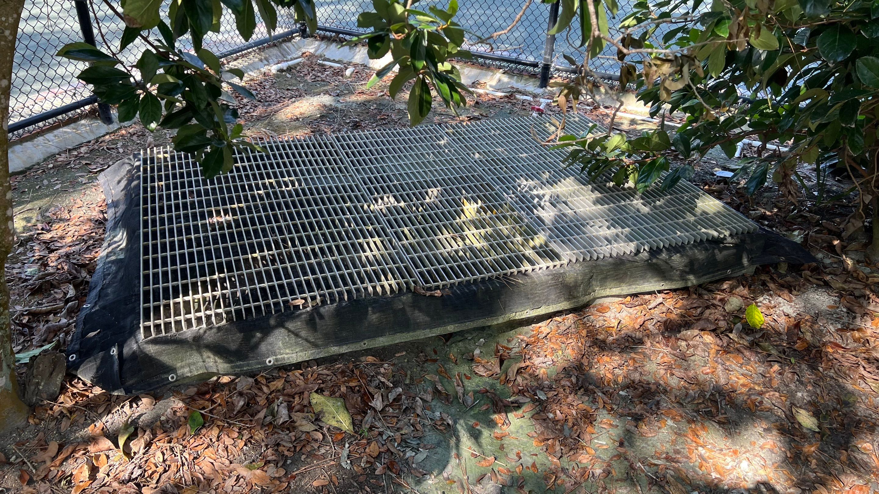 Cleaning Tennis Court Catch Basins by Don Mar, Inc. Storm Water Solutions