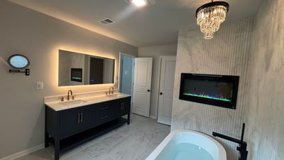 Master bathroom renovation using Free standing tub