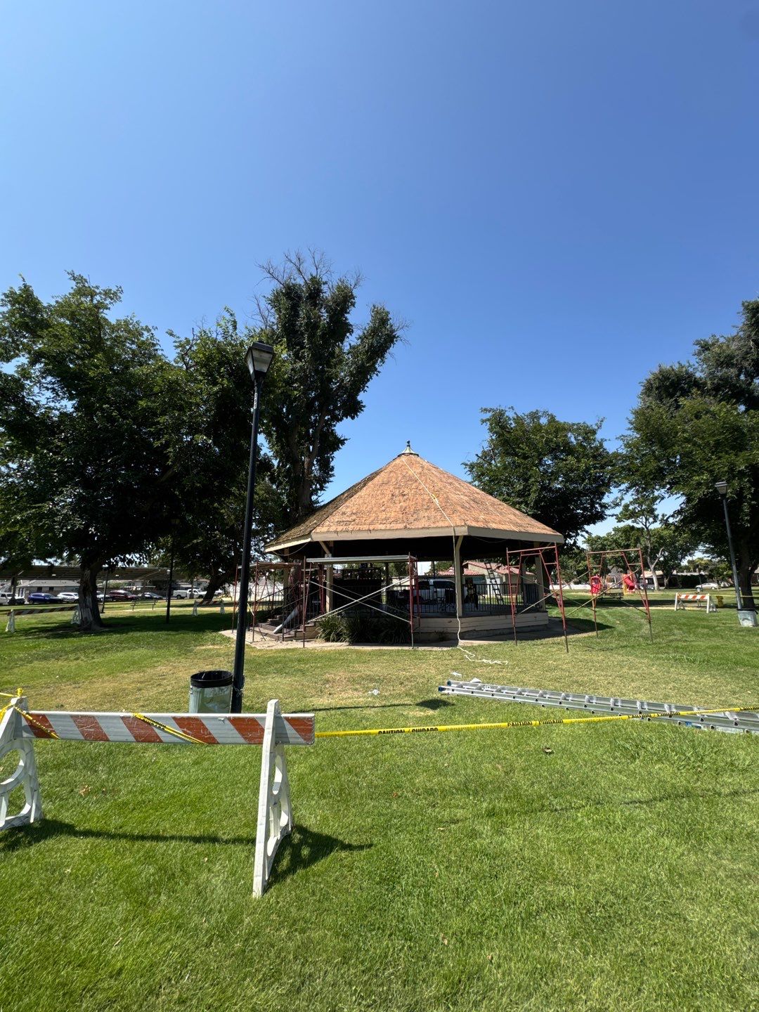 City of Gustine Gazebo project by Straight Edge Roofing Inc