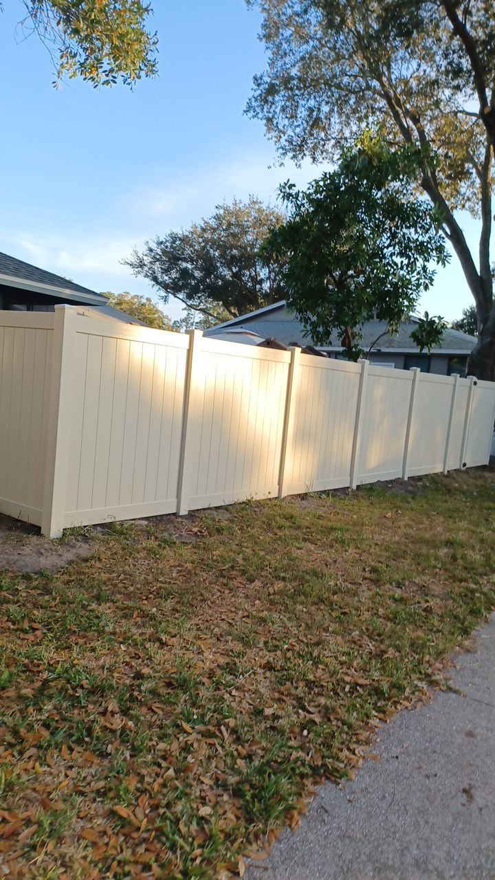 Sarasota, FL 6ft. Tan Vinyl Privacy Fence  by Asap fence and gates, LLC