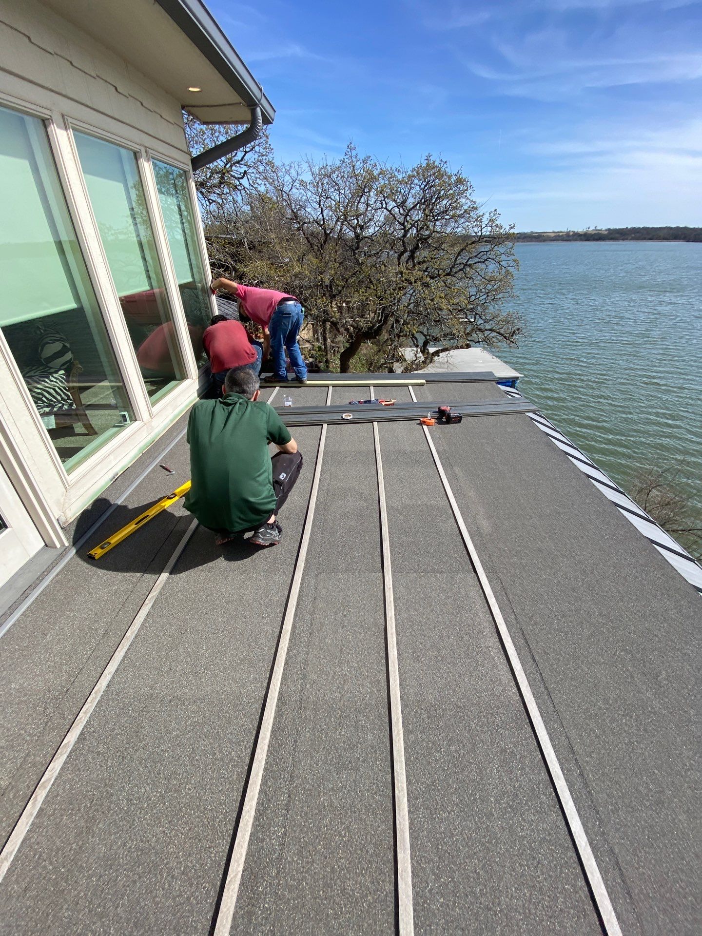 Duxxbak Deck on a Beautiful Private Lake  by BANA Roofing and Solar Supply