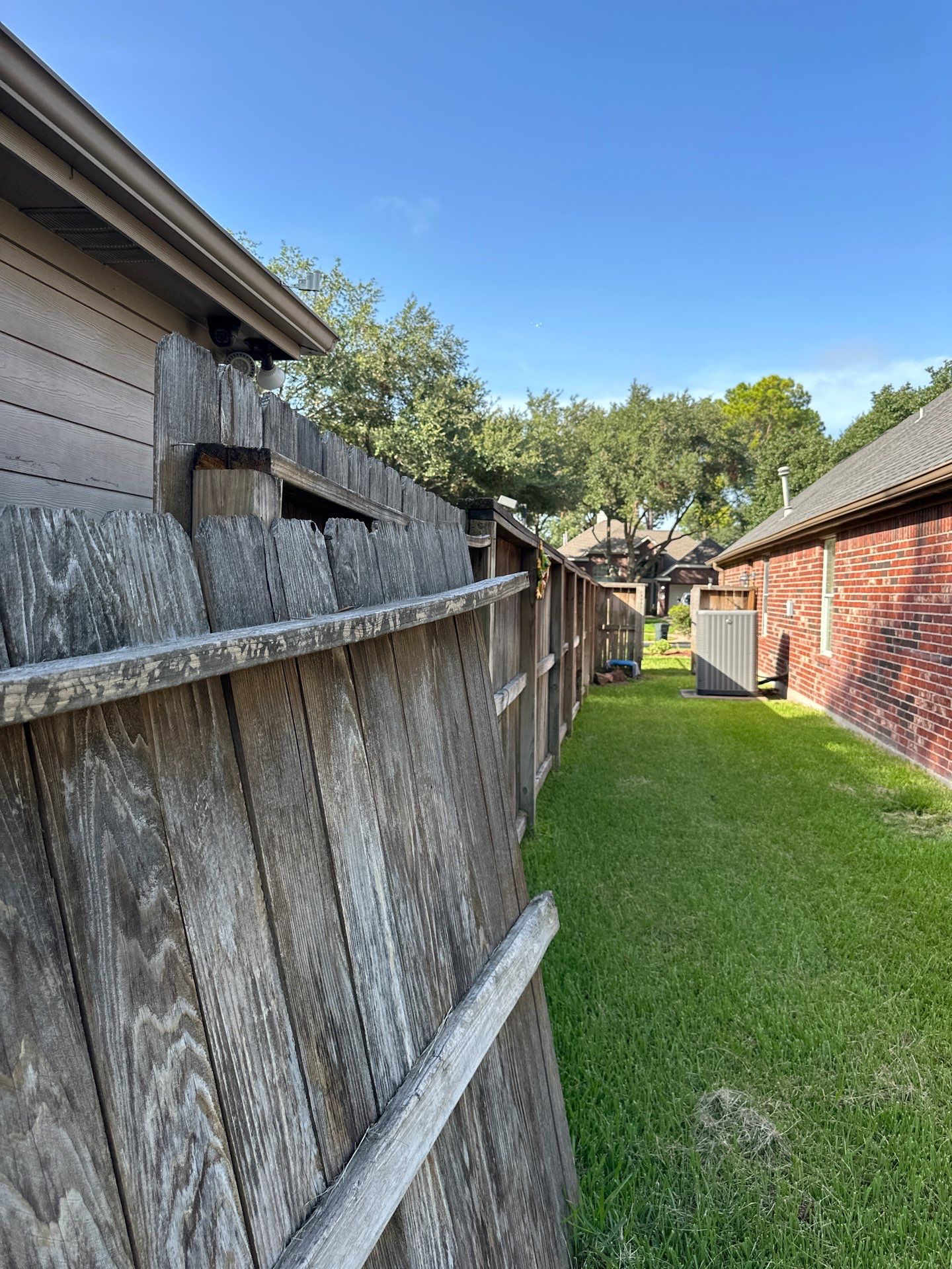 Wood fence project in Cypress by Tim's Fences