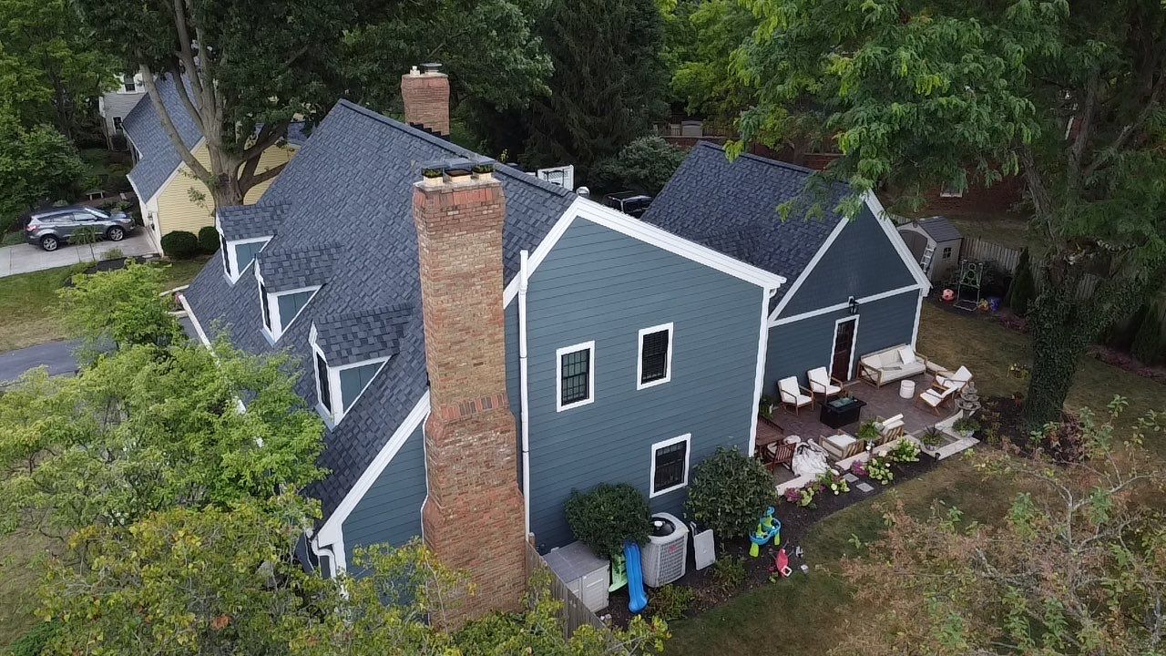 Residential Roofing Installation using James Hardie Fiber Cement Lap Siding and Certainteed Landmark Pro Shingles by Best Exteriors Inc