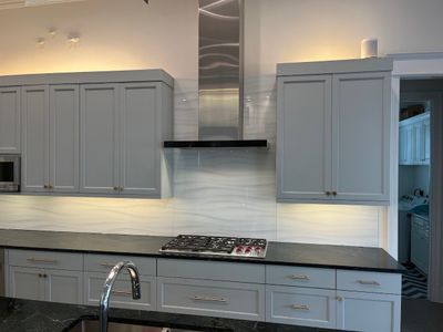 Kitchen Remodel using IMAGIO Solid Glass Backsplash