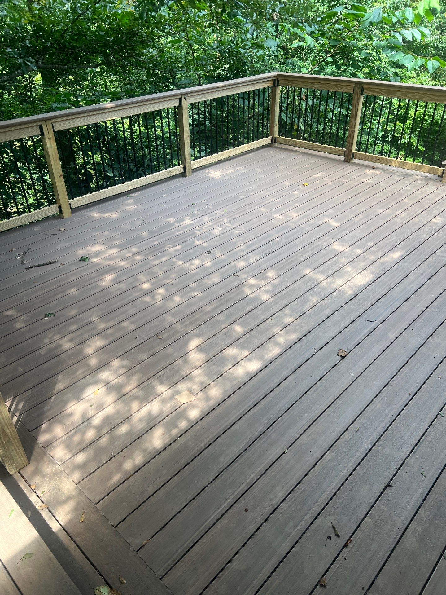 Atlanta, GA Front Porch Deck Rebuild using Timbertech and Pressure Treated Pine by Nelson Exteriors 
