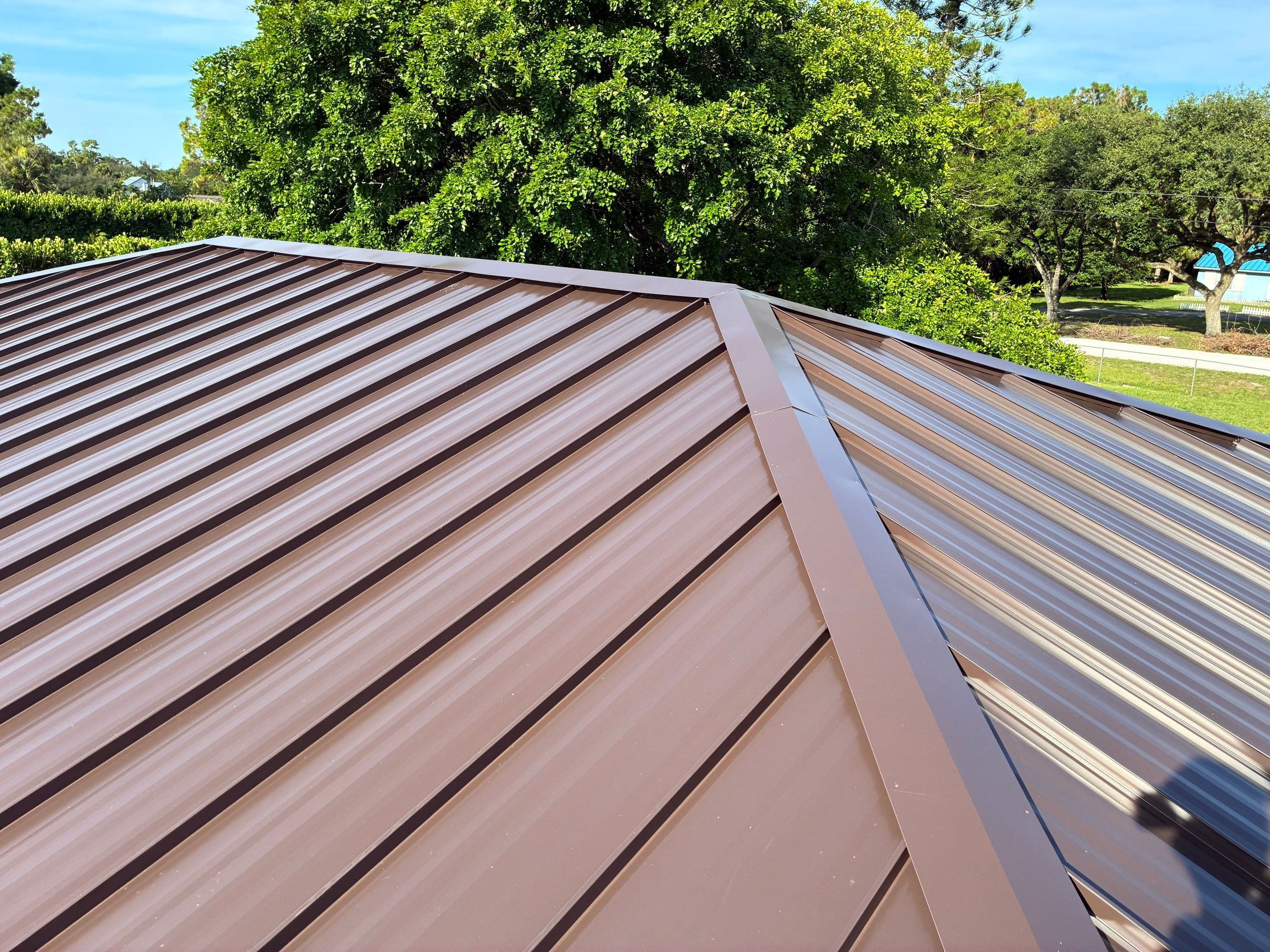 24ga 1.5" Mechanical Seam Mansard Brown  by Total Roofing System The Metal Roof Experts