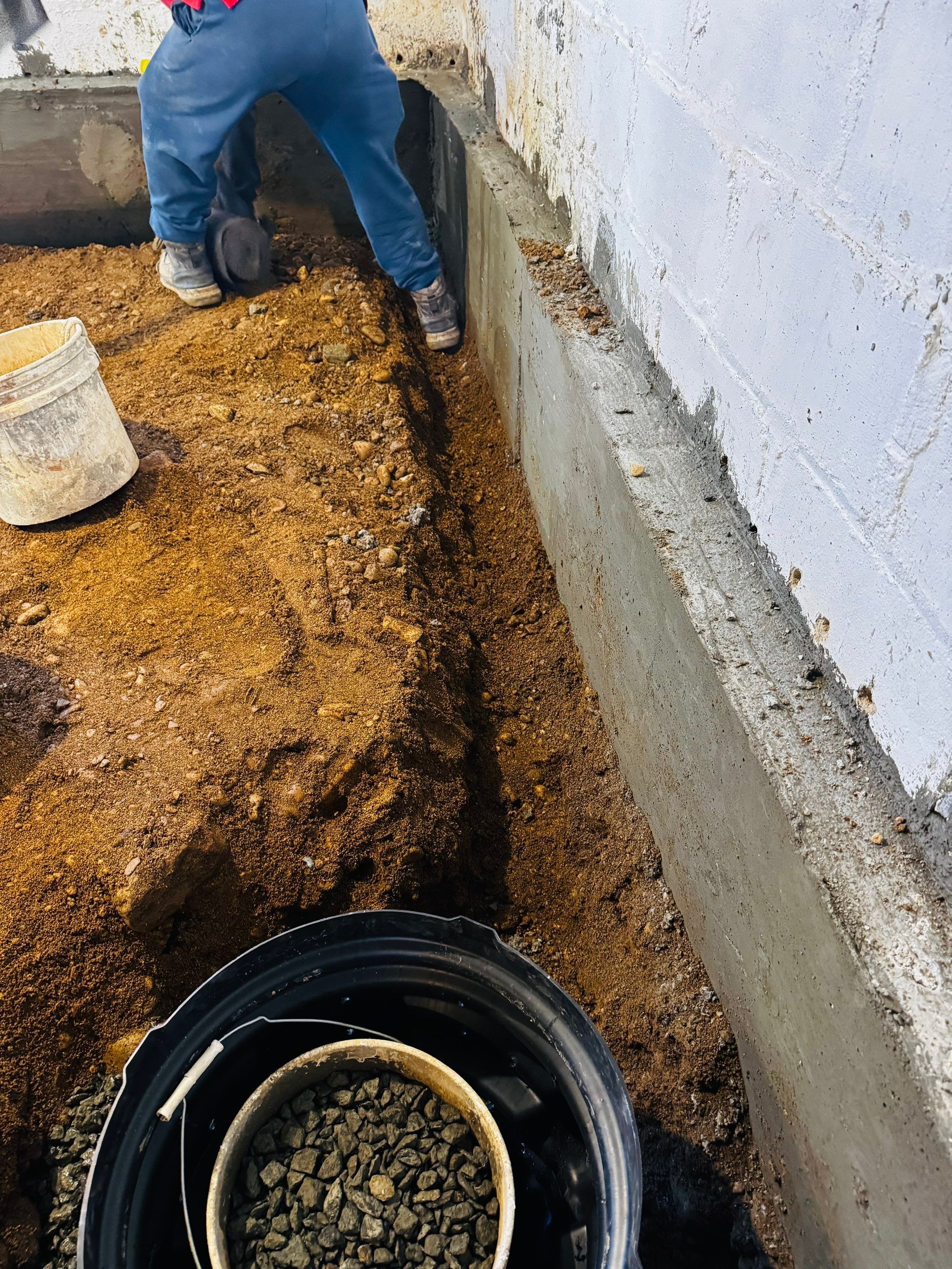 Concrete Floor Replacement and Interior French Drain Project in Morris Plains, New Jersey by Pure Service Pro, LLC 