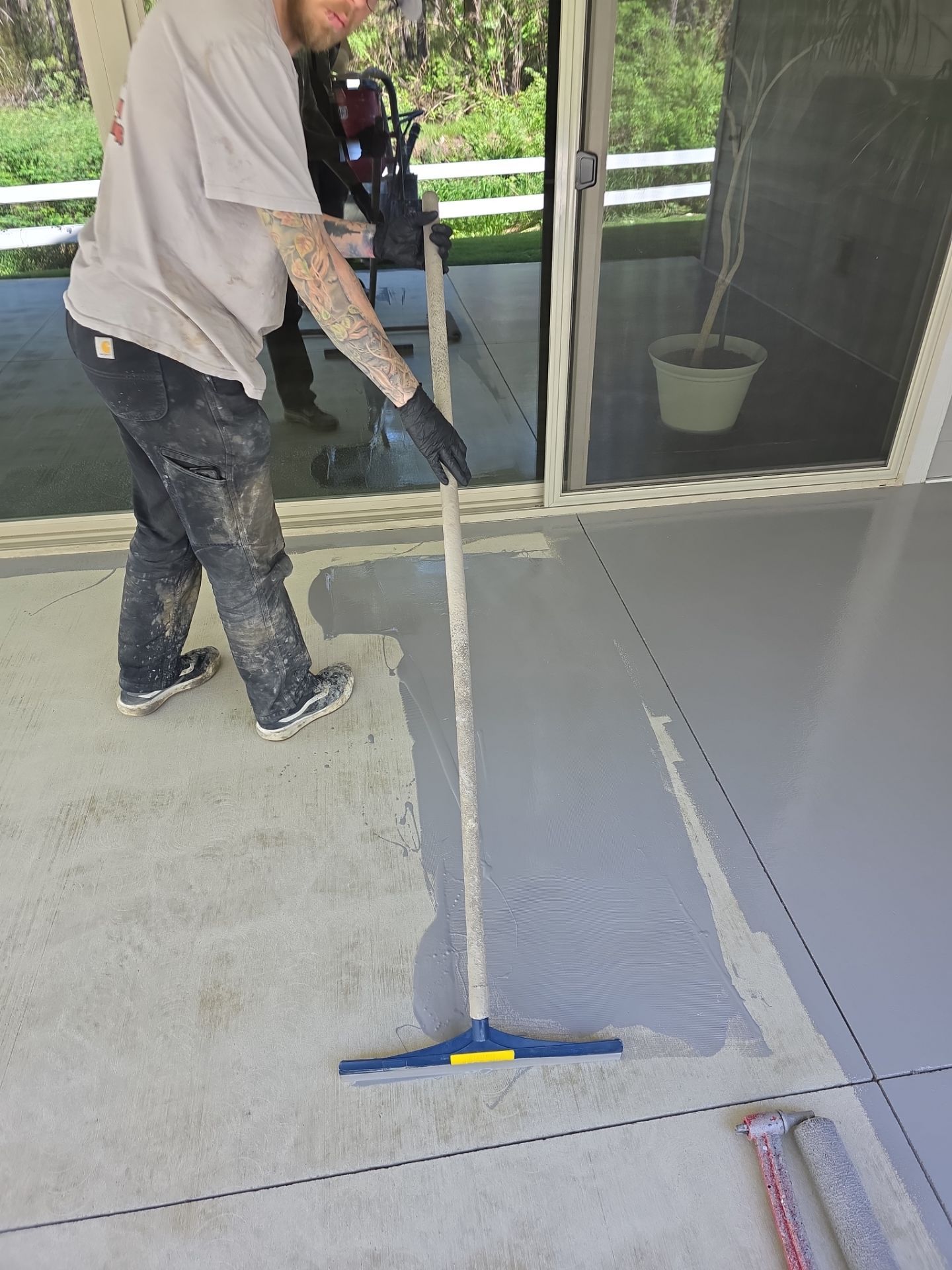 Garage and Porch Concrete Floor Transformation in Rathdrum by Croc Coatings, LLC