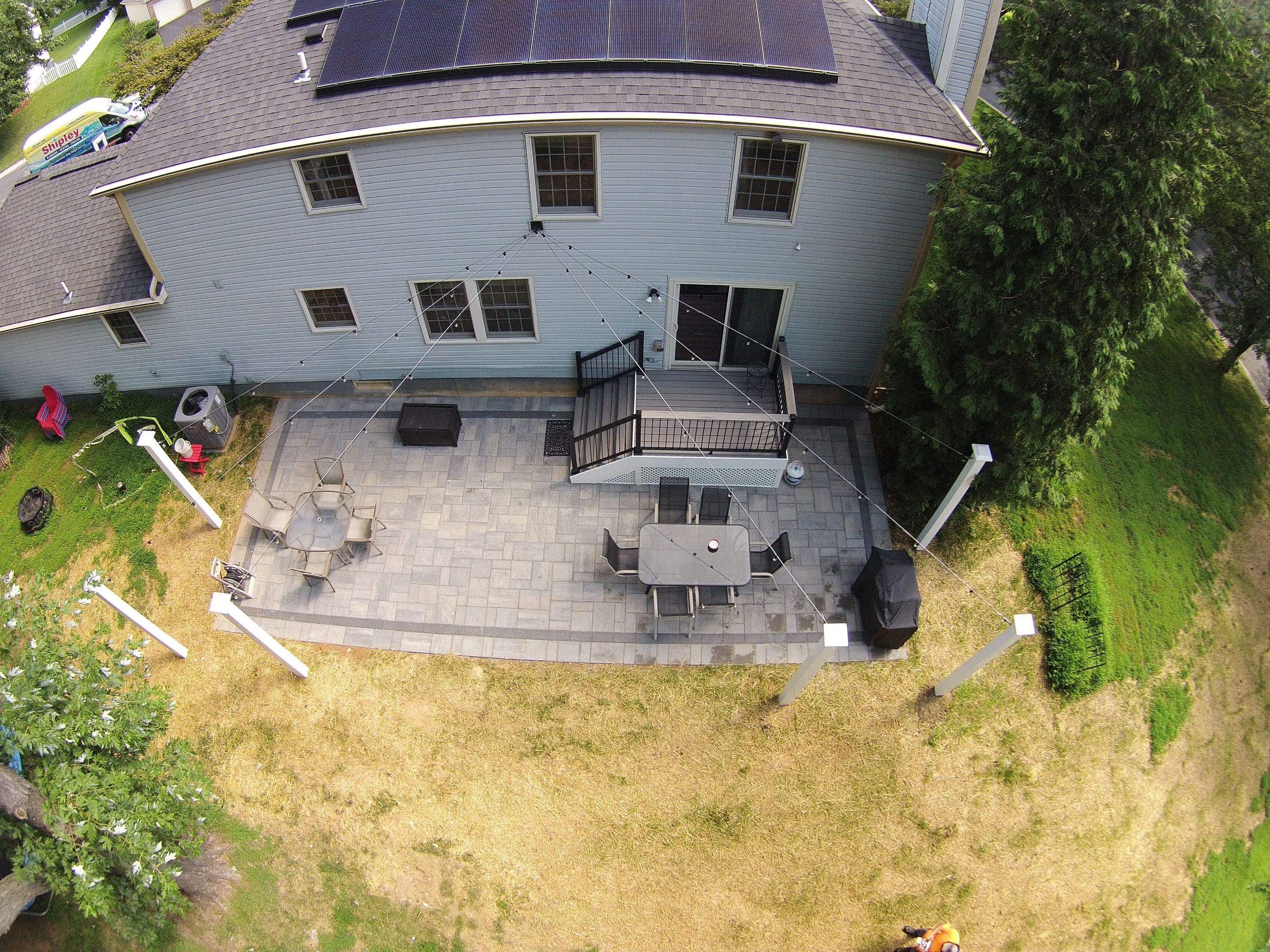 Backyard Transformation using Techo-Bloc Pavers by The Smet Companies, LLC