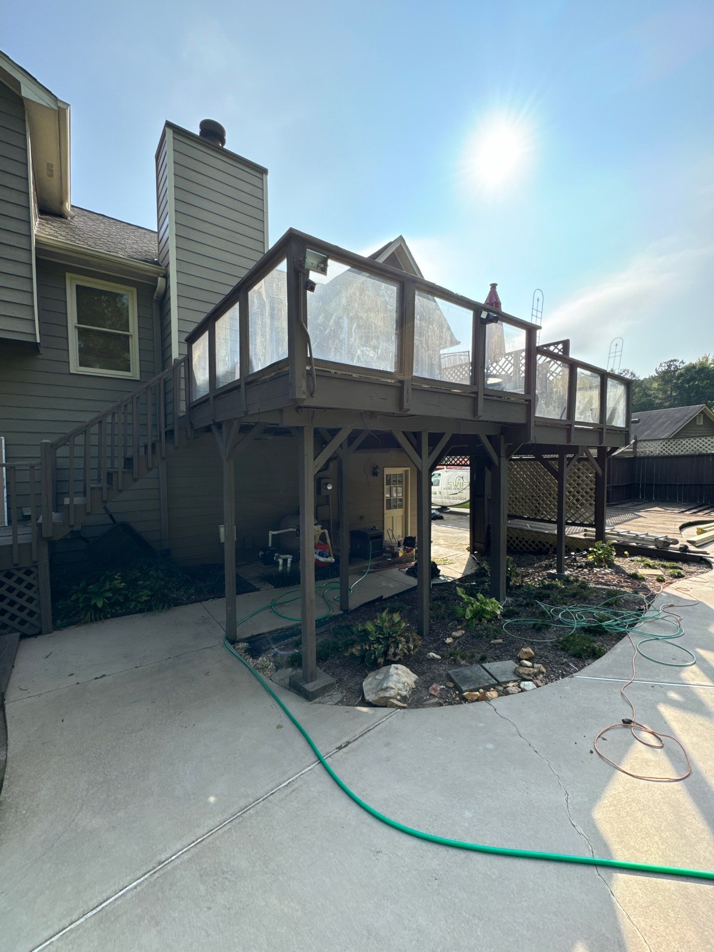 Custom Deck Refurbishment and Fence Staining in Powder Springs by Swift Home Renovations
