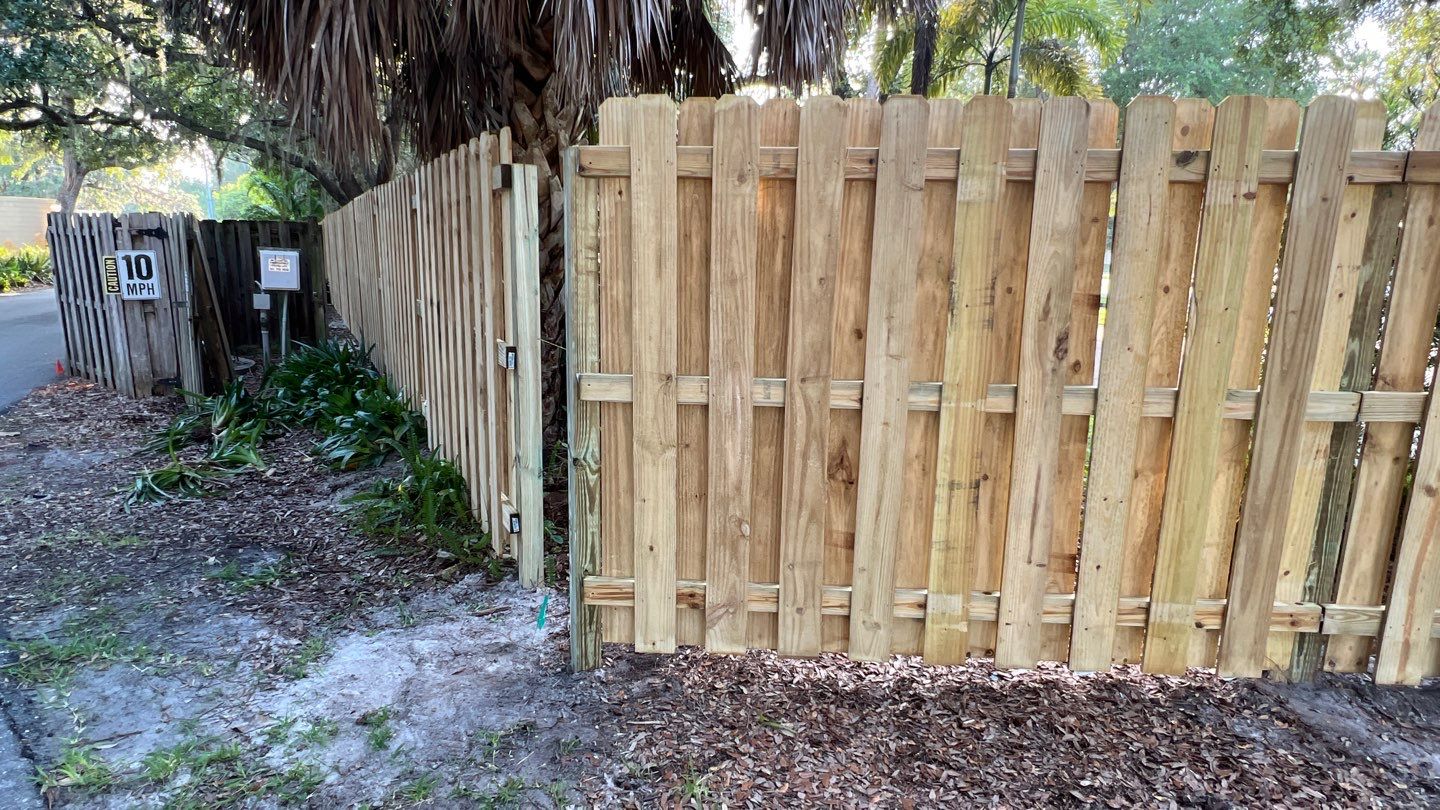 Sarasota, FL Commercial Aluminum Pool Fence & Shadowbox Wood Fence  by Asap fence and gates, LLC