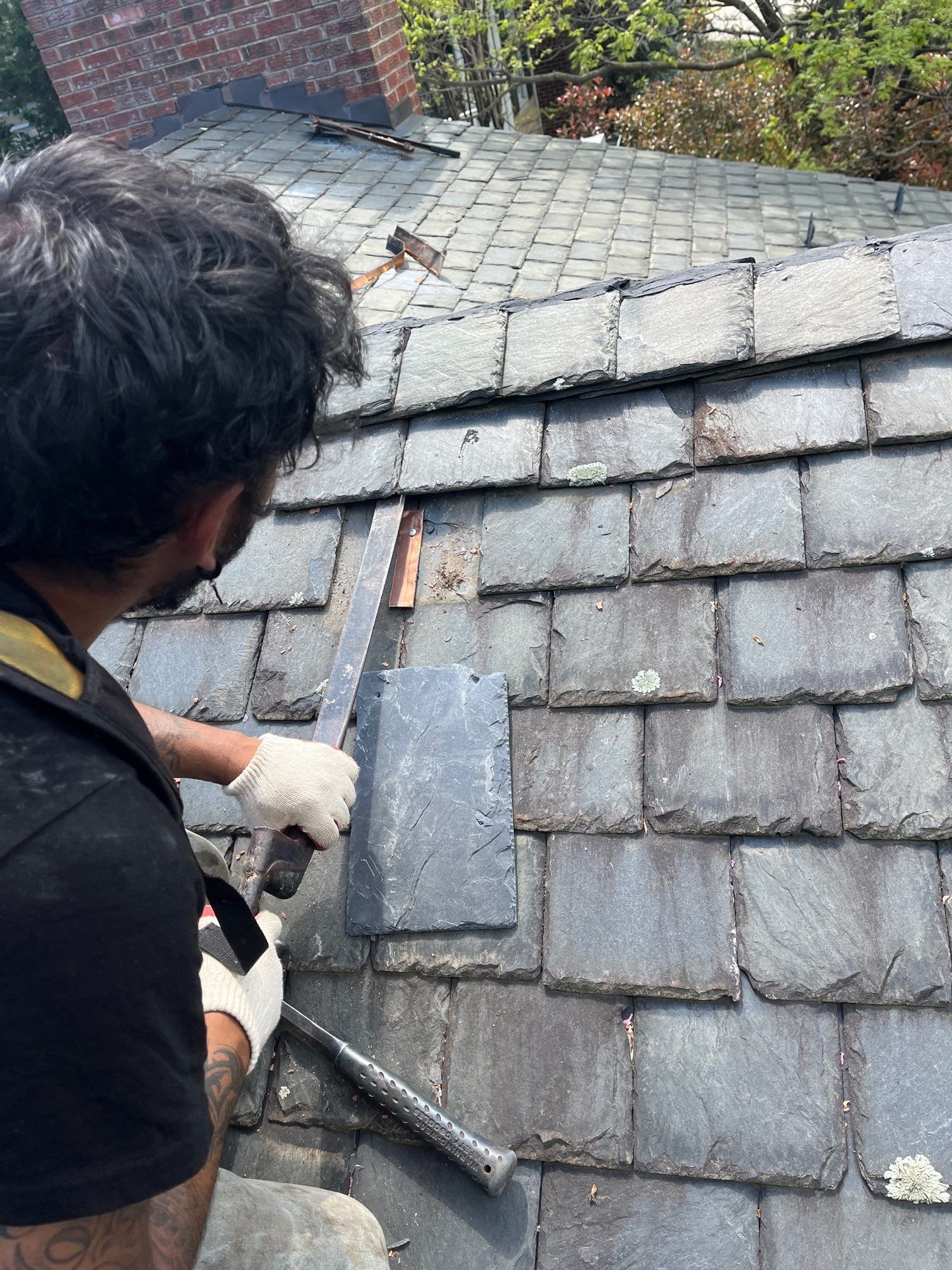 Arlington: Buckingham Slate and Carlisle Syntec TPO Roof by RM Banning, Inc.