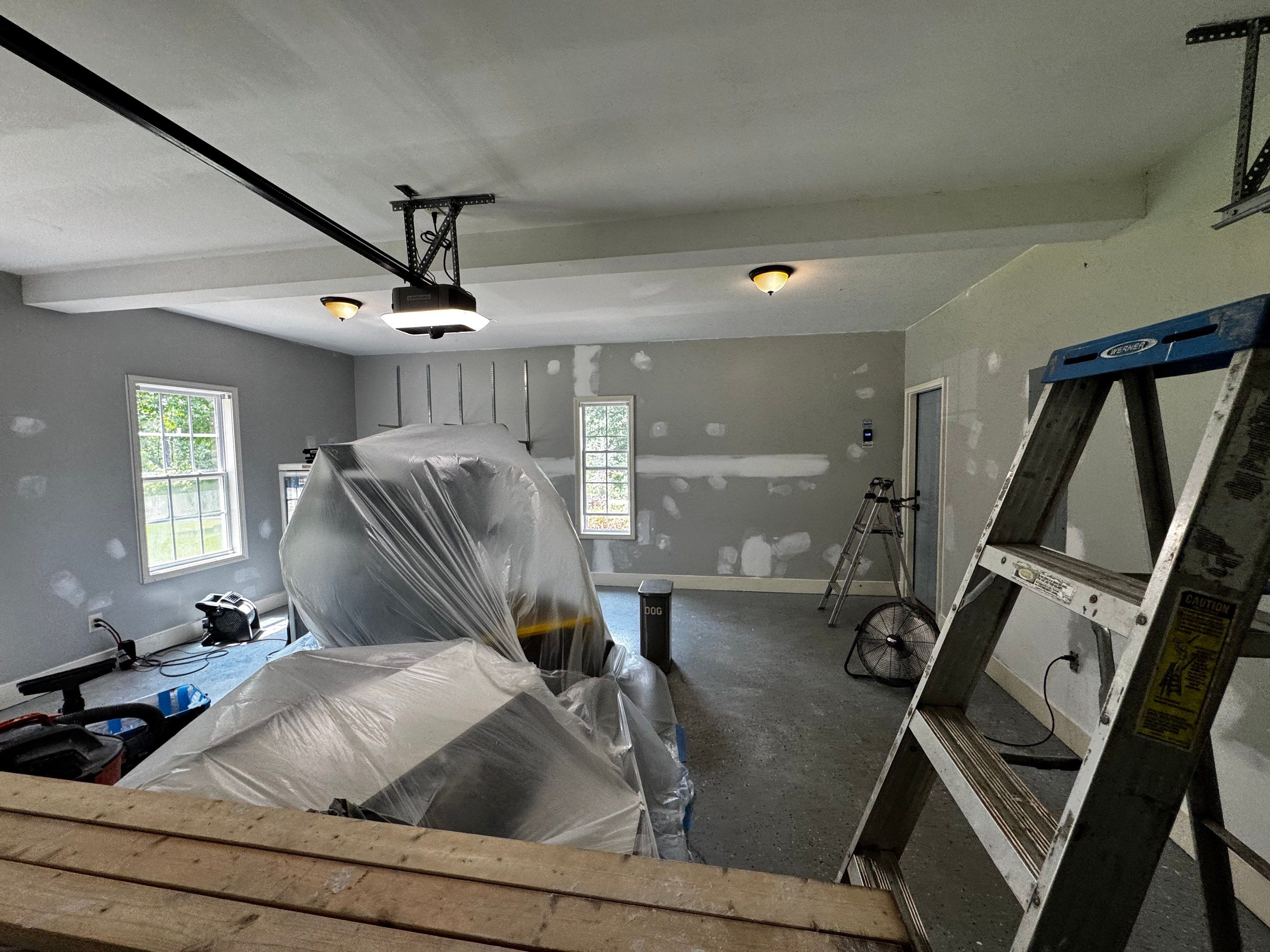Garage Interior Painting and Drywall Repair in Monroe by PGP Surface Solutions, LLC
