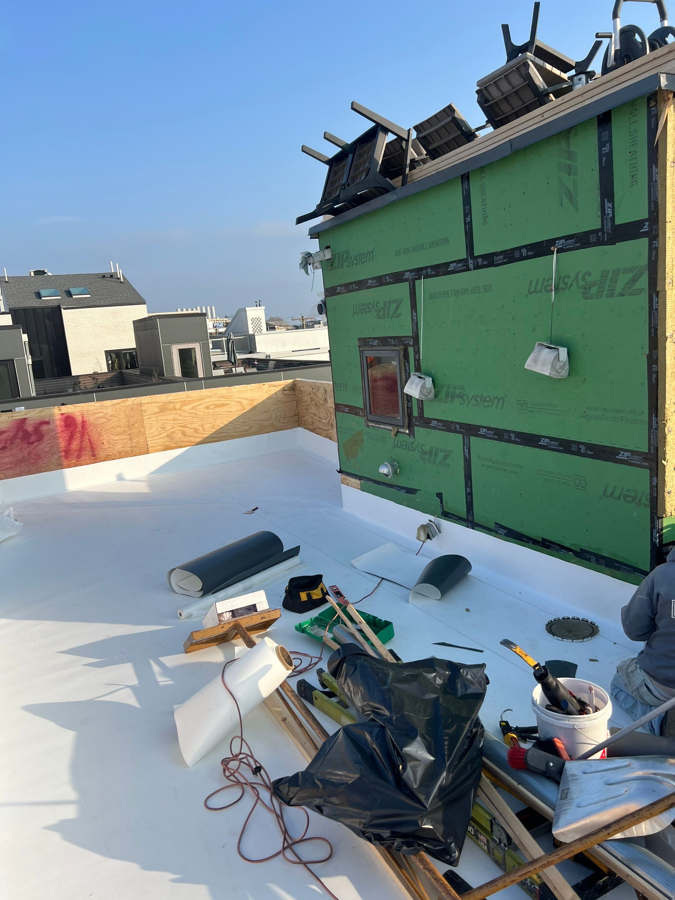 Flat Roof Replacement and Custom Roof Deck Installation in Philadelphia by Hybrid Roofing And Renovations
