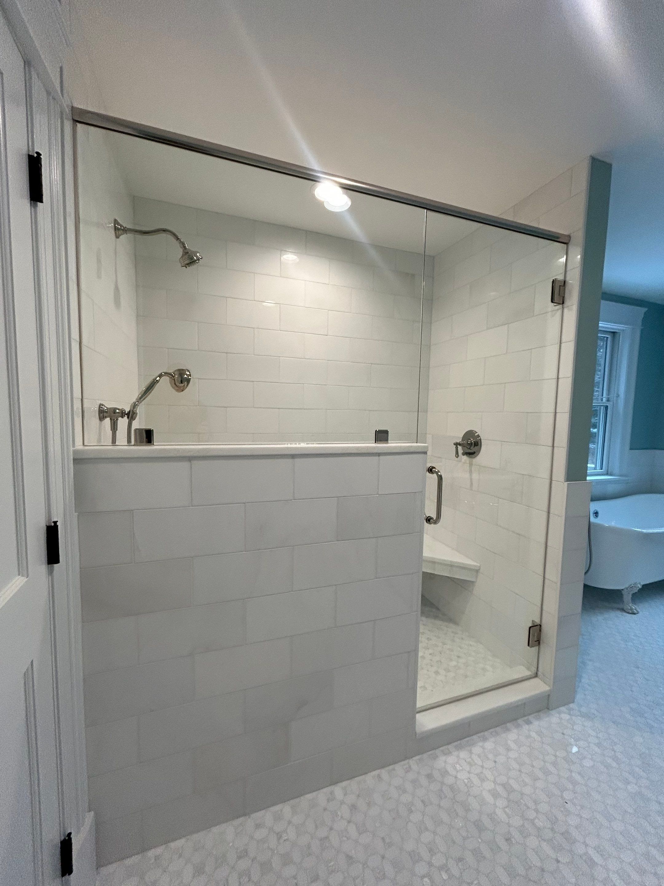 Shower using Tempered Shower Glass by Cheshire Glass Company