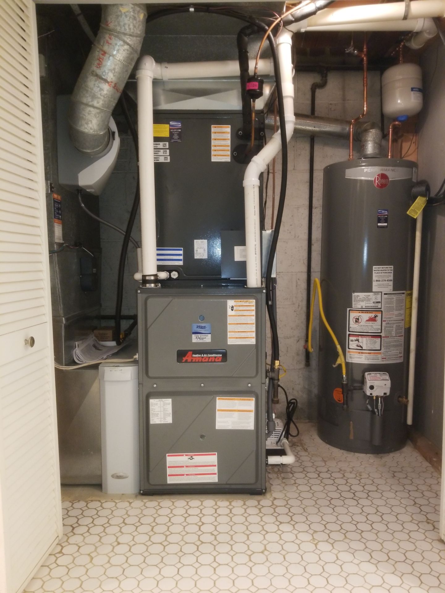 HVAC Heat Pump w/ Dual Fuel Hybrid using Amana Variable Modulating Communicating Furnace by Sureway Comfort John Wilcox Plumbing Heating Cooling