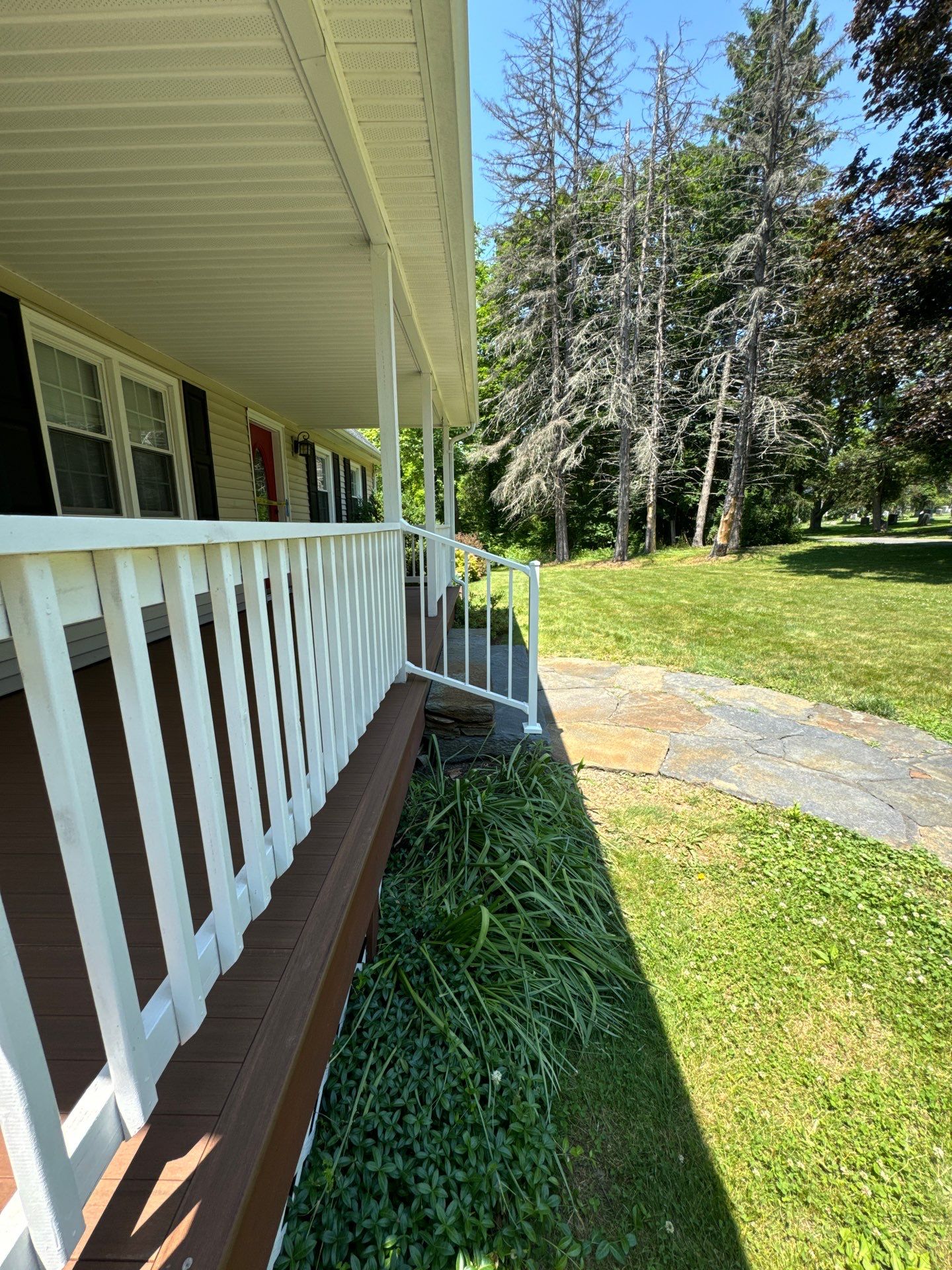 Front Porch Upgrades using TimberTech Advanced PVC Porch Collection by Chagnon Building & Remodeling LLC