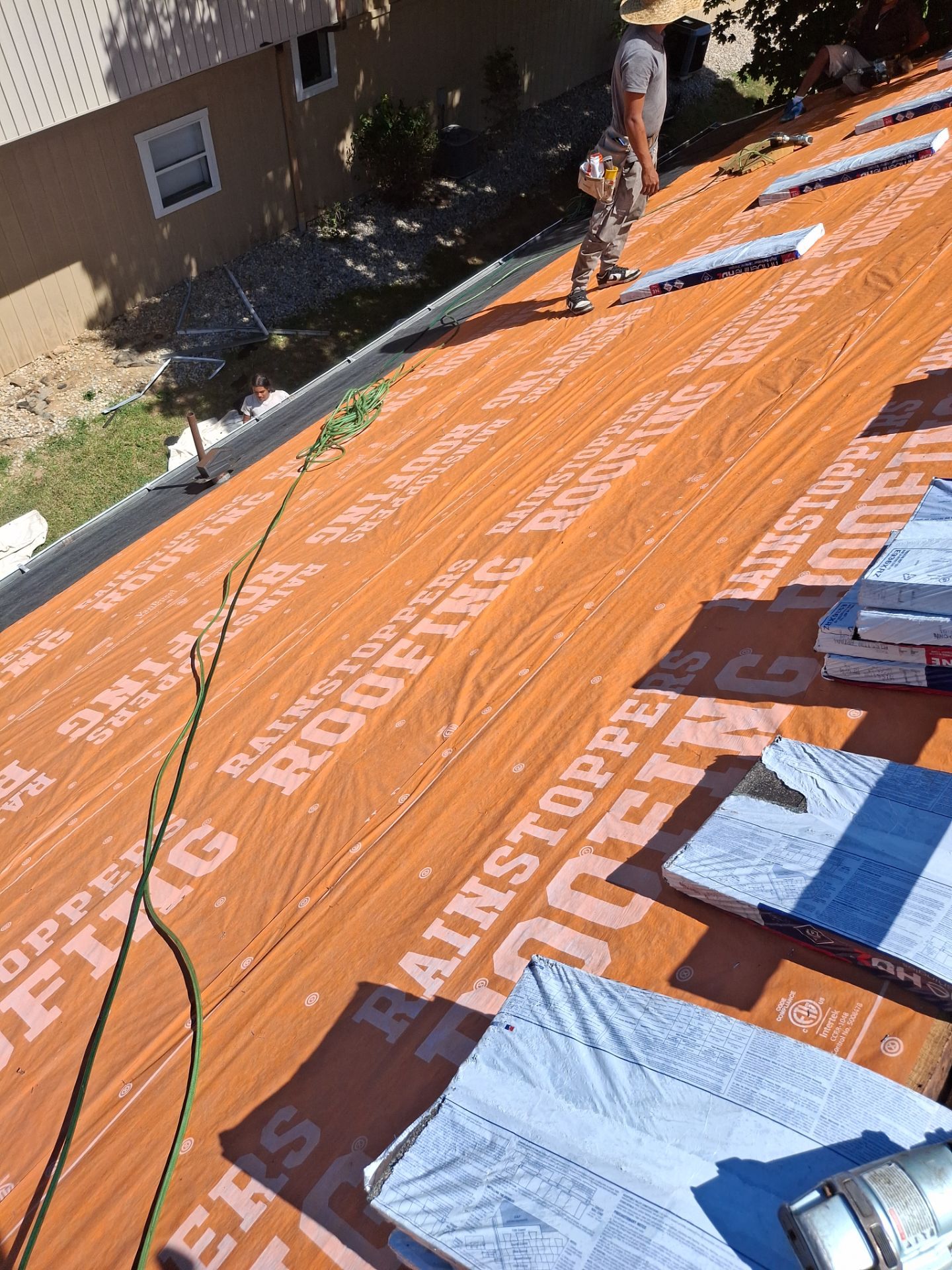 Residential Roofing Installation using GAF Timberline HDZ Mission Brown by Rainstoppers Roofing