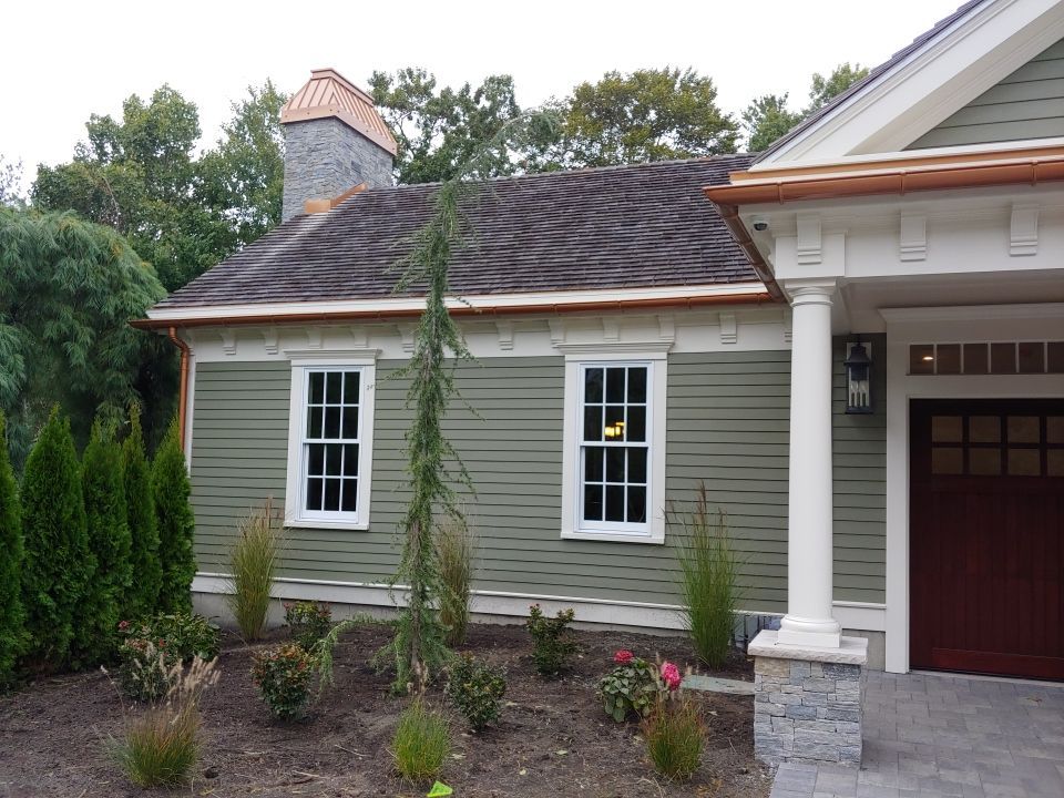 Berkley, MA Gutter Installation using 6" Coppertone Half Round Aluminum Gutter by Gutter Pro Enterprises