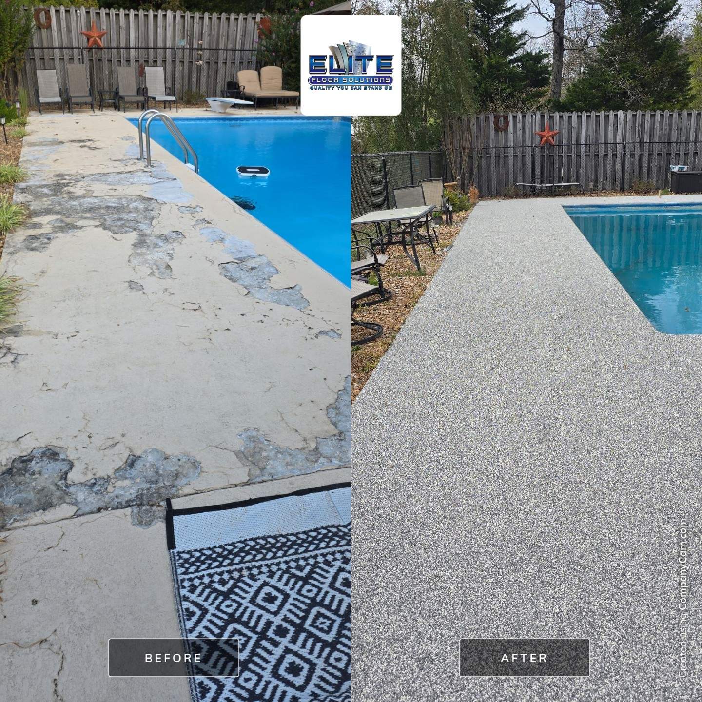 Pool Deck Transformation Using Sterling  by Elite Floor Solutions