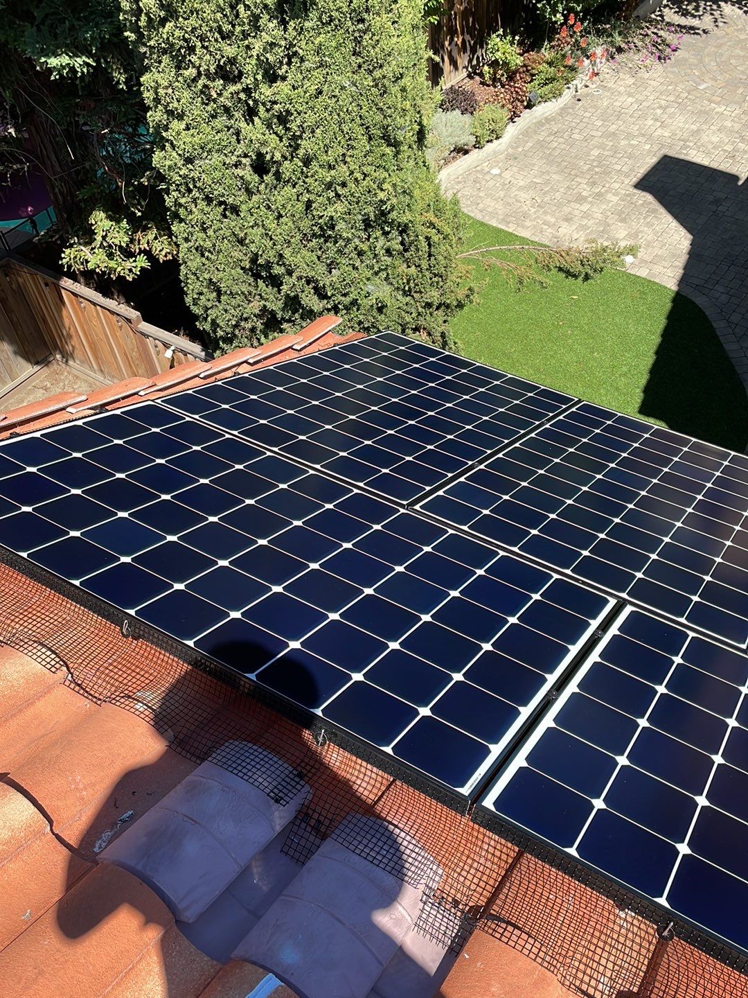 Solar Panel Bird Proofing using Critter Guard Mesh by All One Solar Shine
