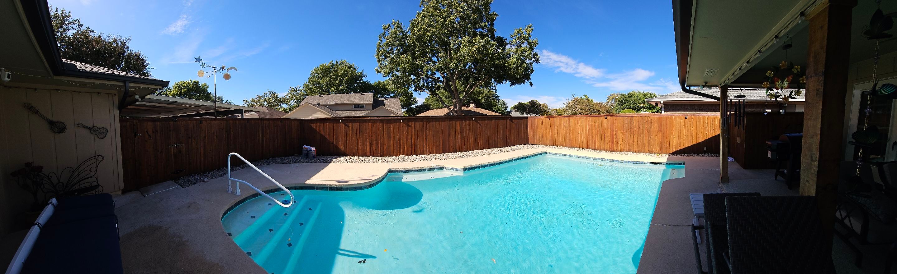 Carport & fence stain by EL-GC LLC 