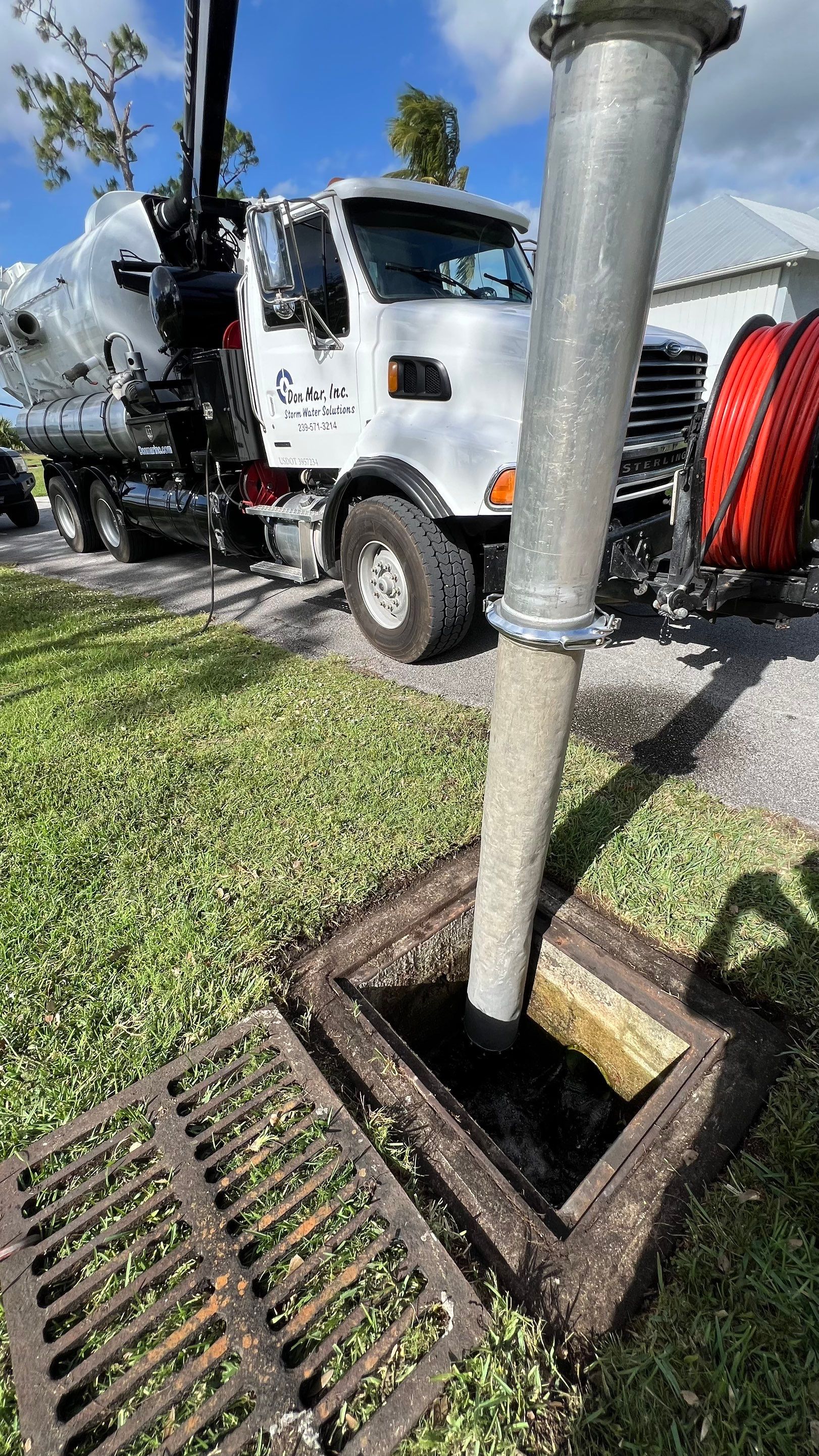 Naples Private Airport Community Catch Basin Cleaning by APS Power & Water