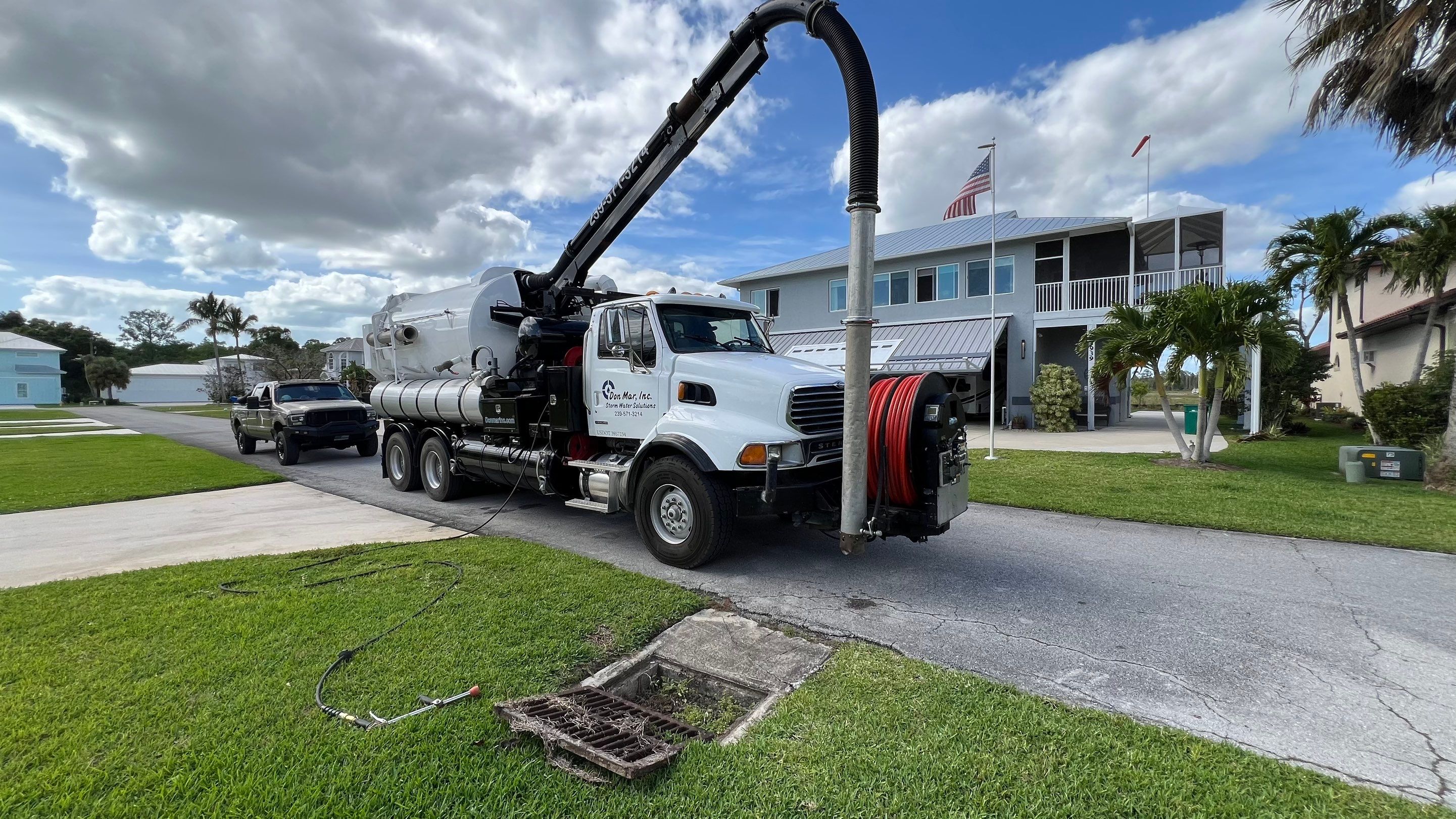 Naples Private Airport Community Catch Basin Cleaning by APS Power & Water