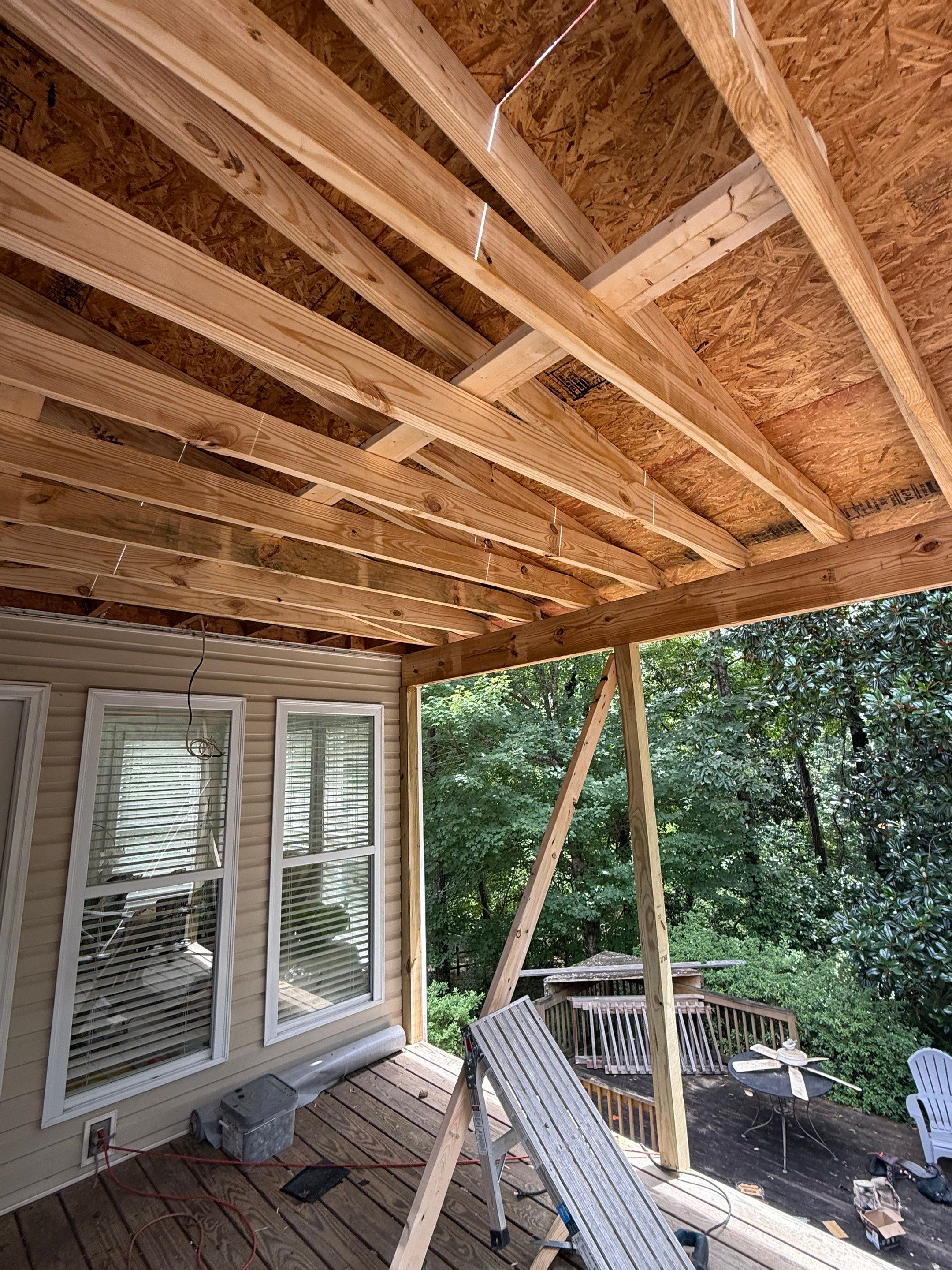 Deck Roof System Replacement in Vestavia Hills (Charcoal) by The Roofing Dudes