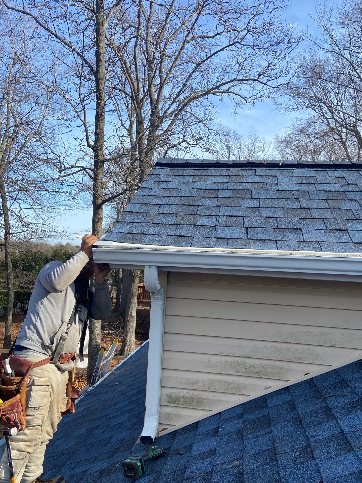 Gutter Installation using 6 Inch White Gutters  by Storm Ready Exteriors