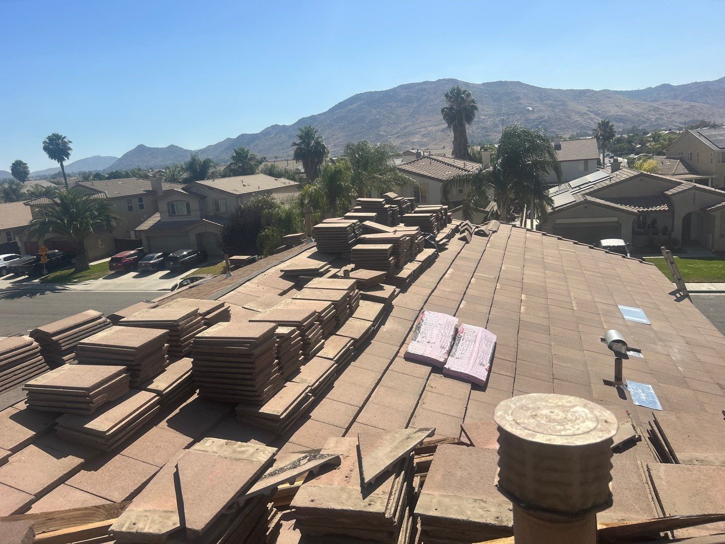 Complete Concrete Tile Roof Replacement and Solar Integration in San Jacinto by Reliable Roofing San Diego Inc.