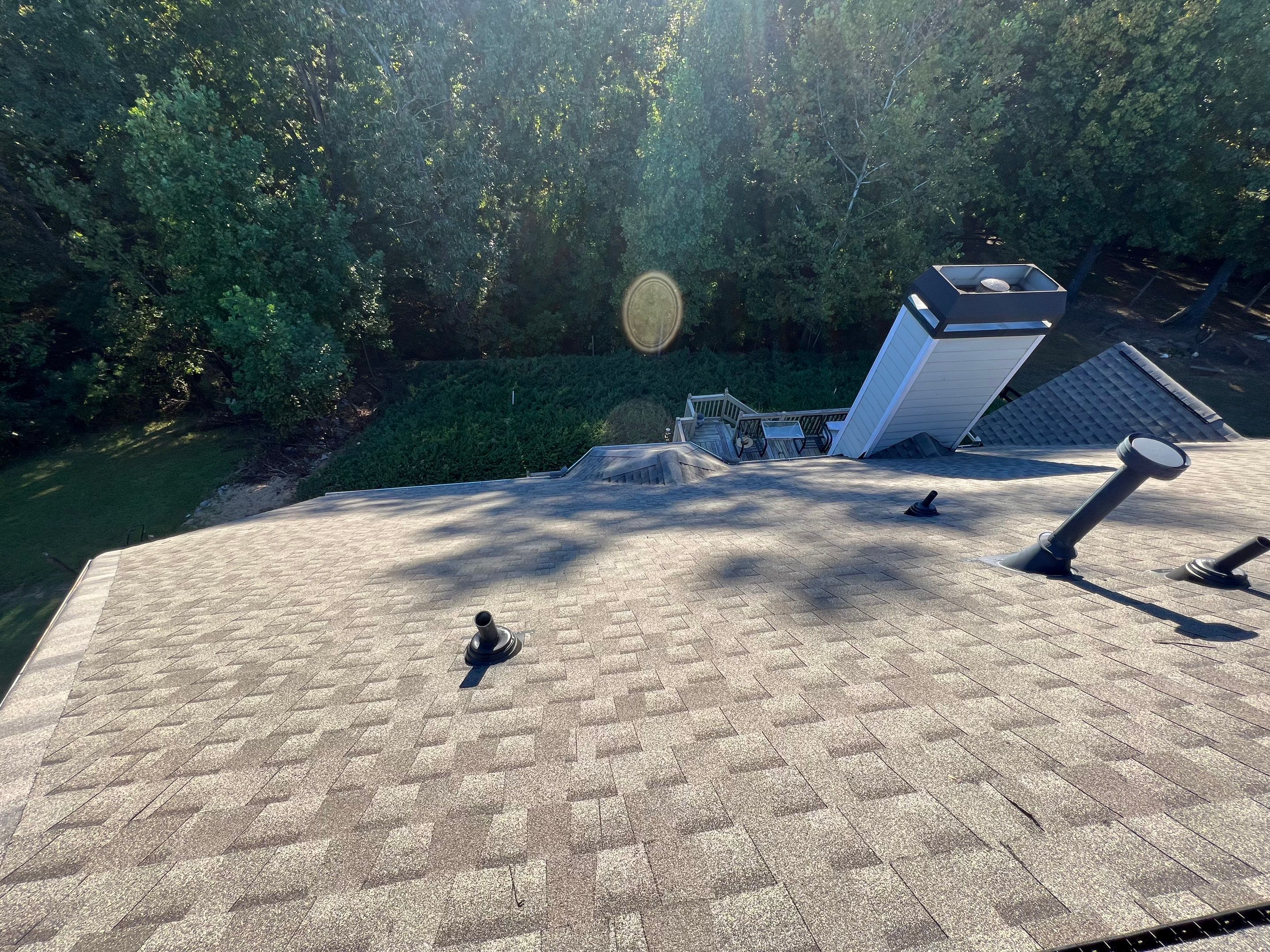 Residential Roofing Installation using GAF Timberline HD Weathered wood by Georgia Roof Advisors