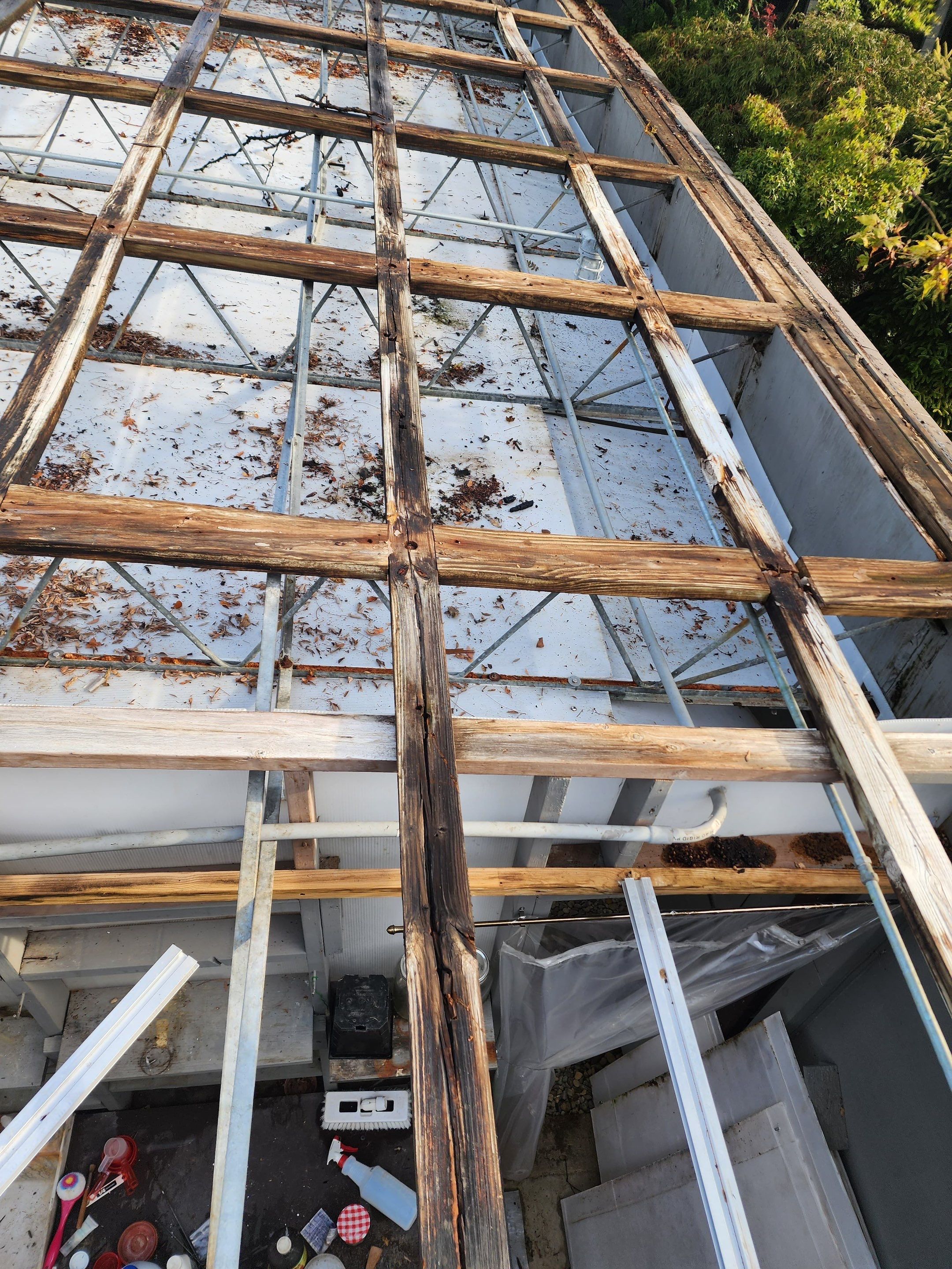 Greenhouse Roof Replacement and Structural Framing Repair in Centerville by Level Up Roofing and Restoration Services LLC