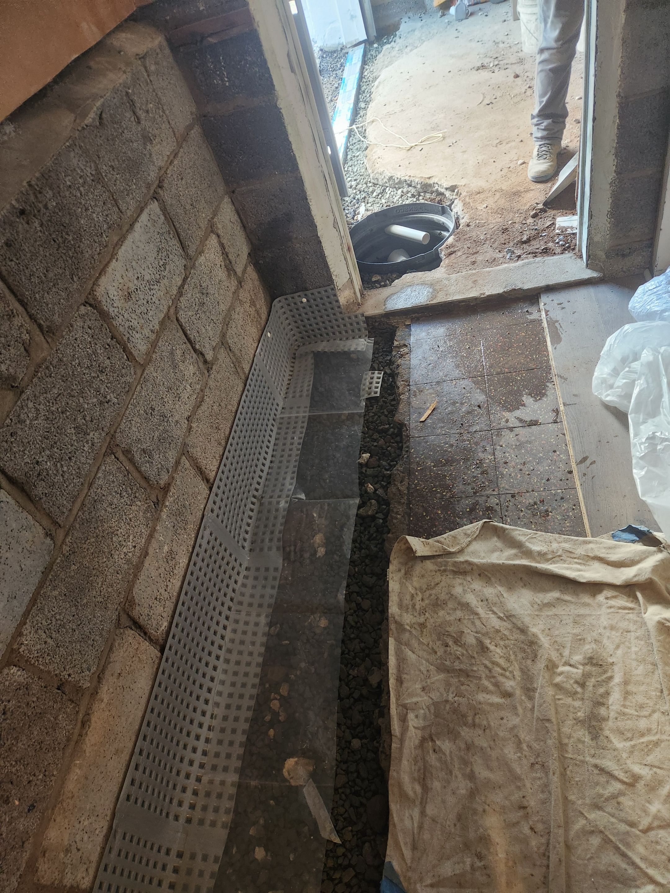 Interior French Drain West Orange NJ by Pure Service Pro, LLC 