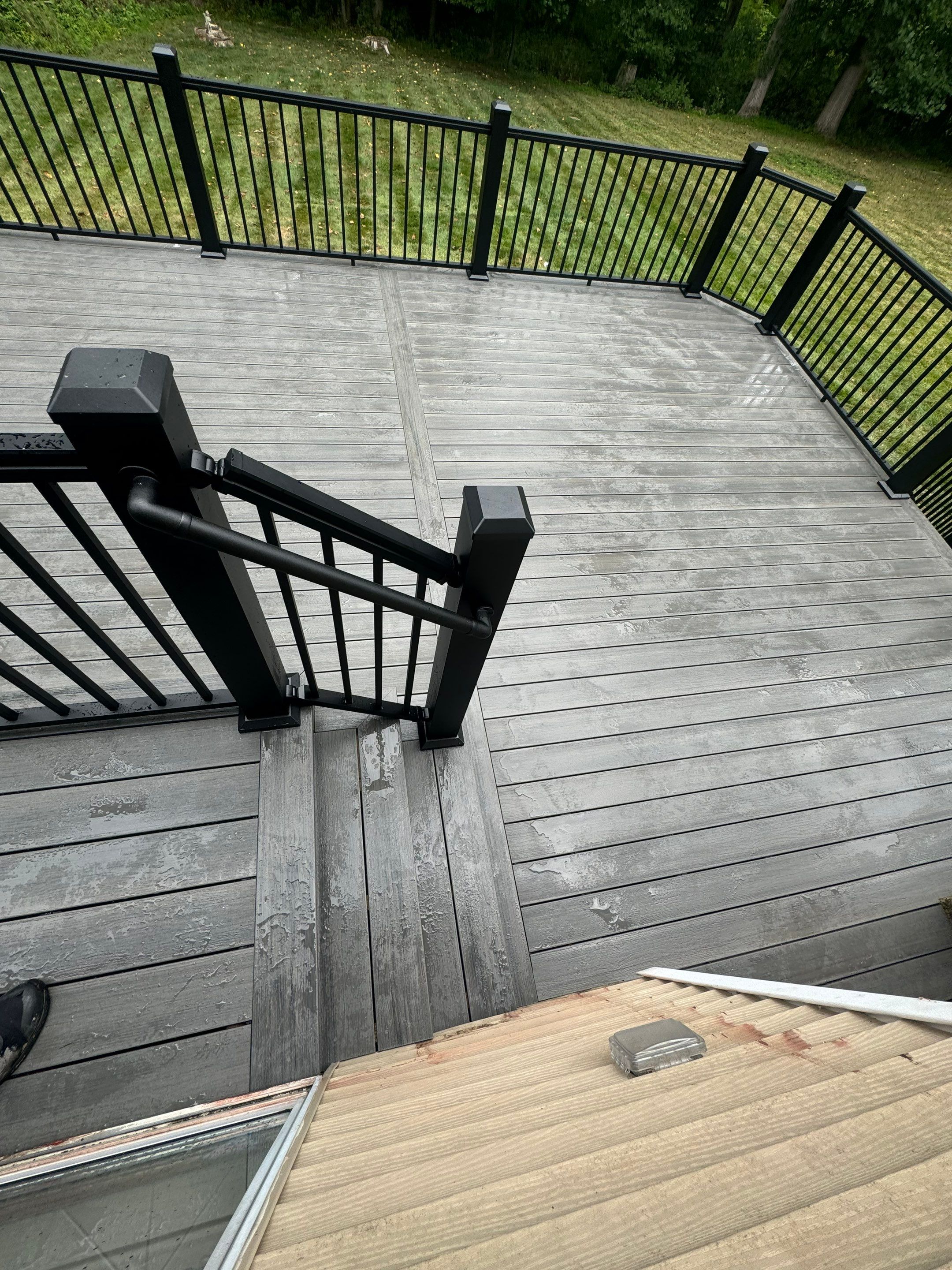 Deck Resurface using Deckorators Vista - Color Driftwood by deck guardian