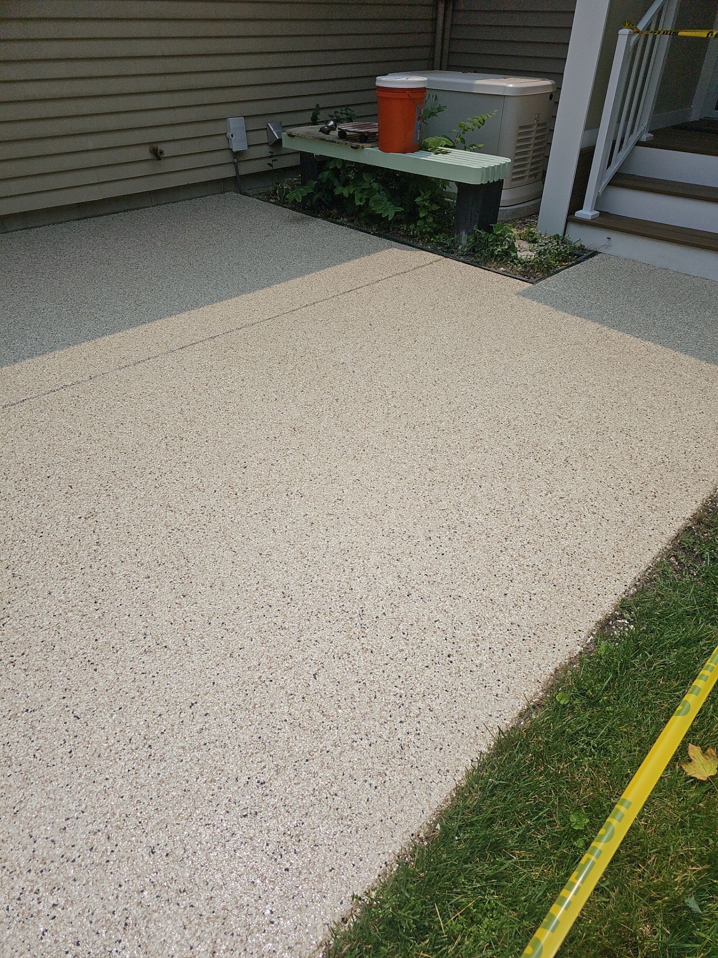 Driftwood Patio Coating in Granger! by Innovative Spaces / Innovative Concrete Coatings