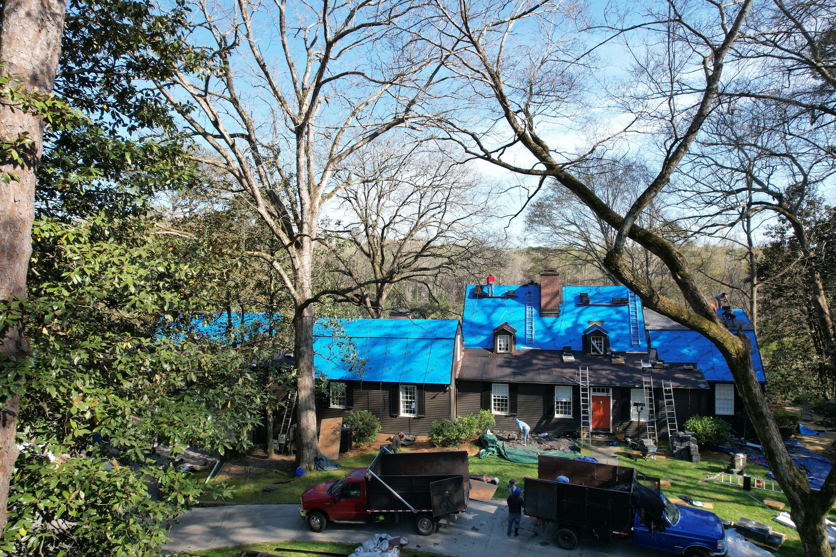 Residential Roofing Installation using Da Vinci Slate  by Inspector Roofing and Restoration