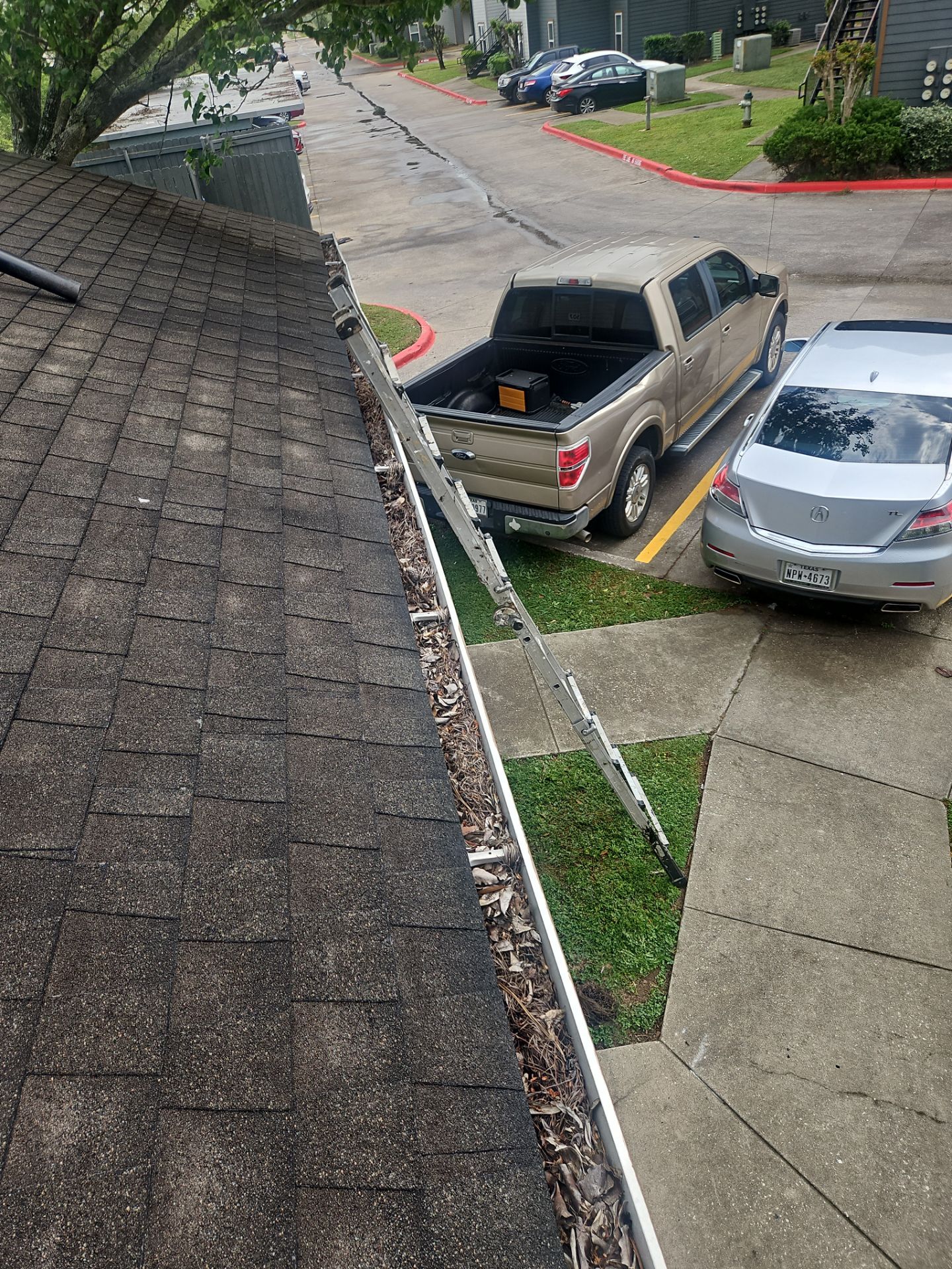 HOA gutter cleaning before
