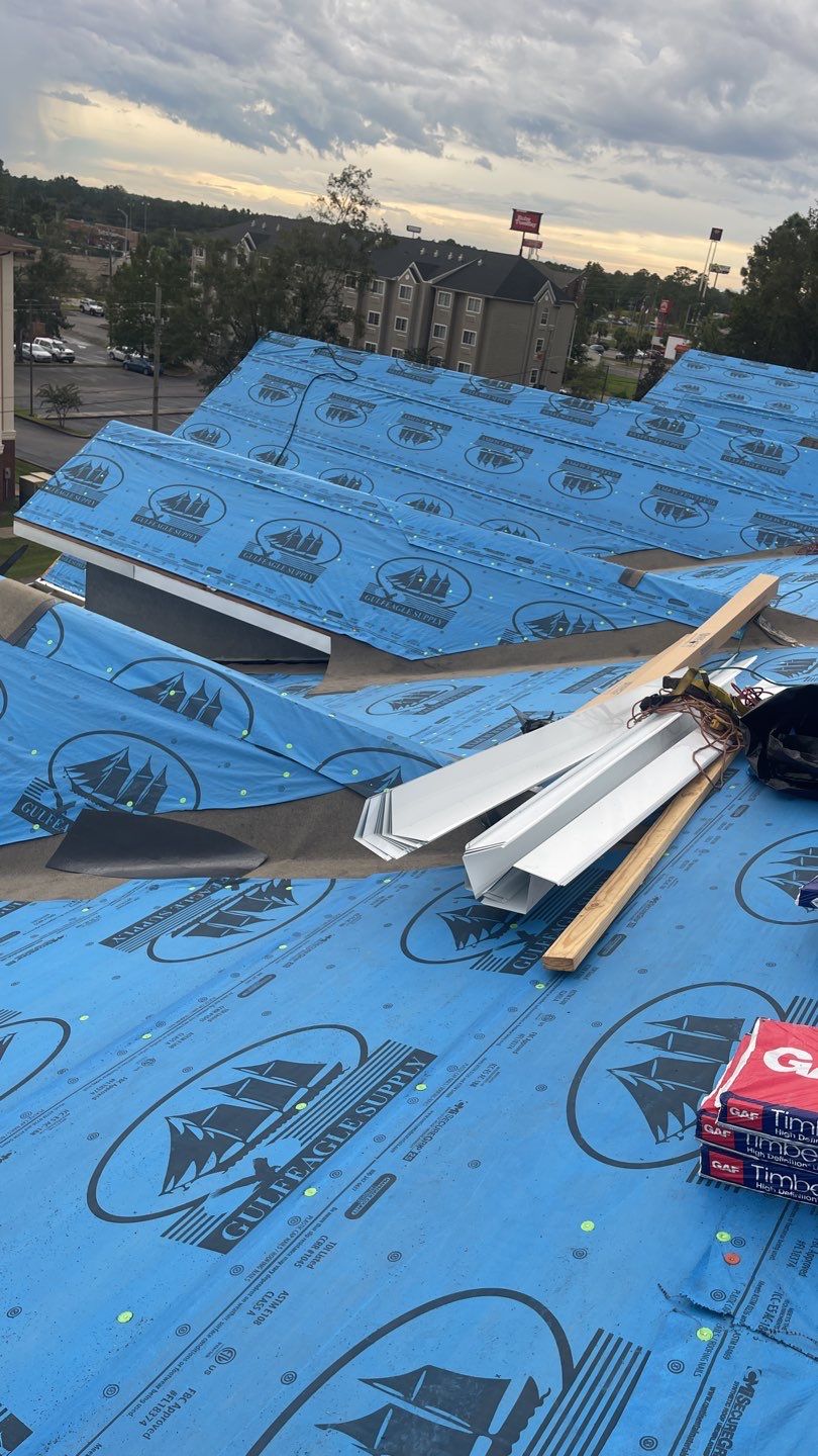 Commercial Roofing Installation using Roof Replacement by American Roofing & Construction LLC