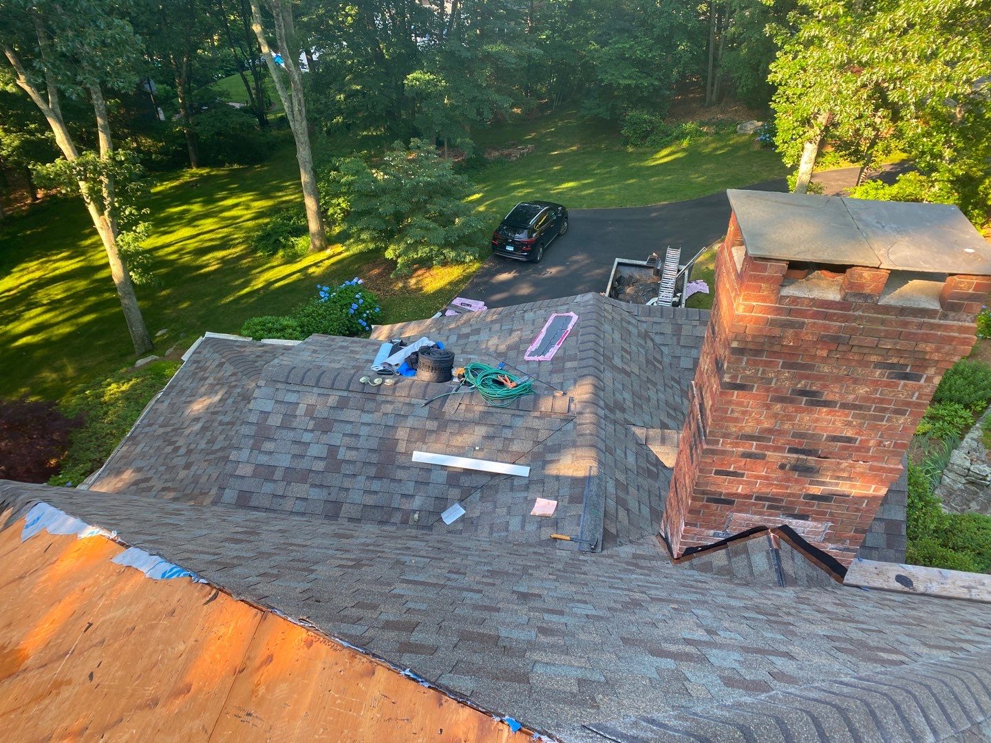 Residential Roofing Installation using Owens Corning Duration Driftwood by A Plus Exterior
