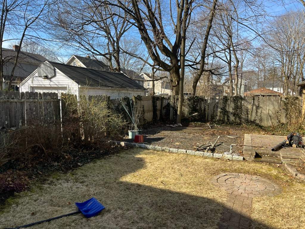 Fence replacement with White Vinyl privacy fence by DiGiorgi Roofing and Siding Inc
