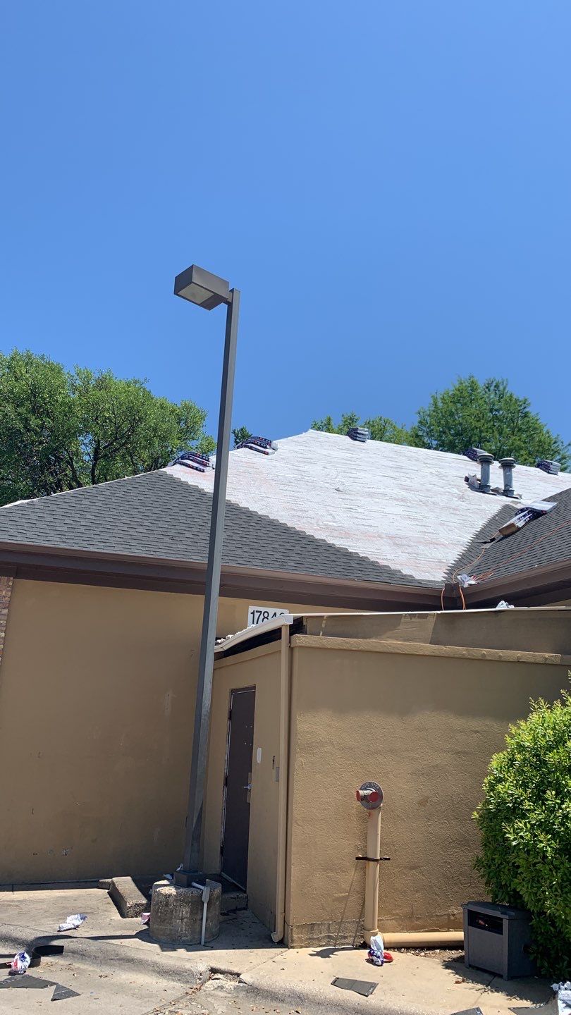 Commercial Roof Installation using GAF Shingles in Dallas Texas by Elite Roofing LLC
