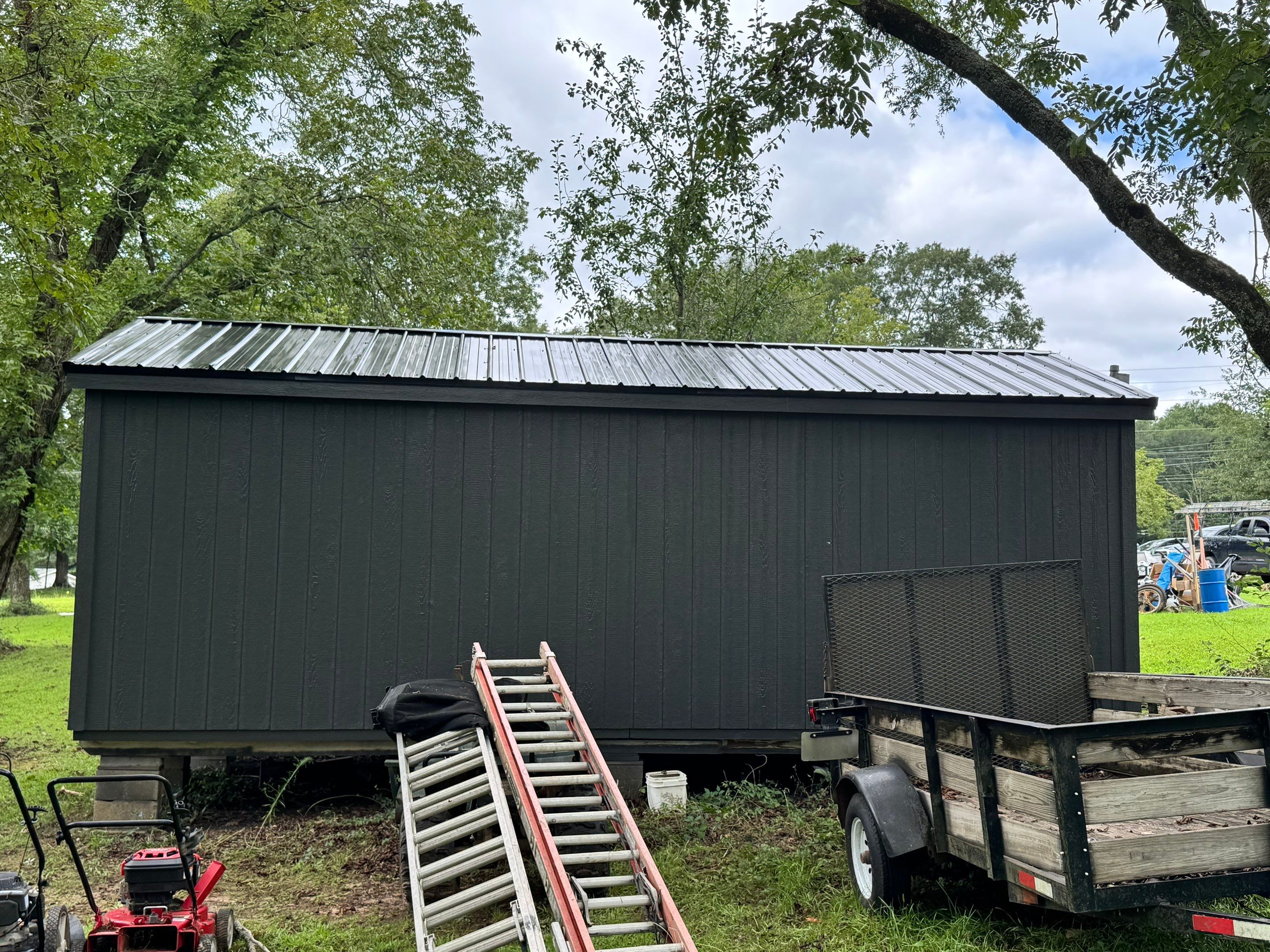 Social Circle Masonry Transformation with Dark Charcoal Exterior Painting by PGP Surface Solutions, LLC