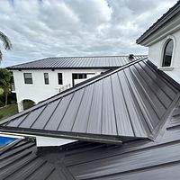 24ga 1.5" Mechanical Seam Dark Bronze by Total Roofing System The Metal Roof Experts