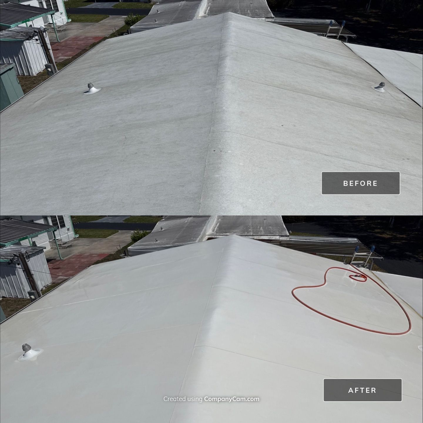 Mobile Home Soft Wash & TPO Roof Cleaning in Plaza Estates – Bradenton, FL by Sunshine AquaWash