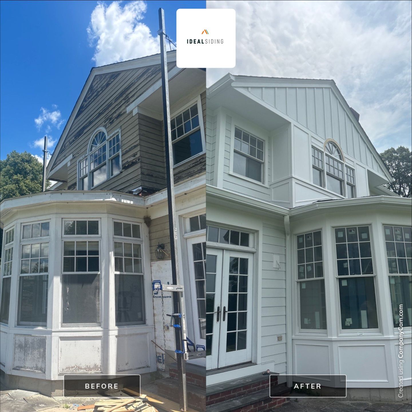 James Hardie Lap and Board & Batten Colonial in Briarcliff Manor, NY by Ideal Siding - Westchester